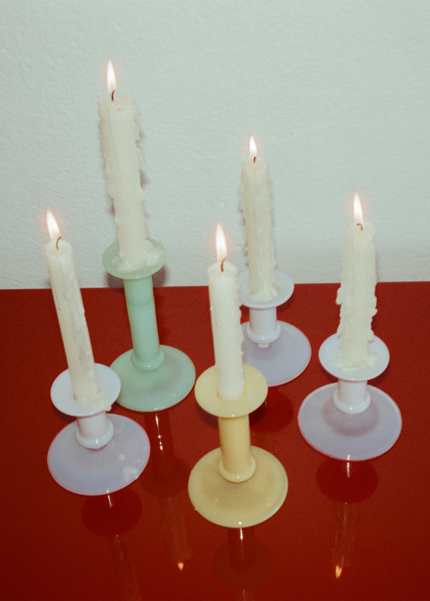 Large coloured borosilicate glass candelabra - Details of the article 6