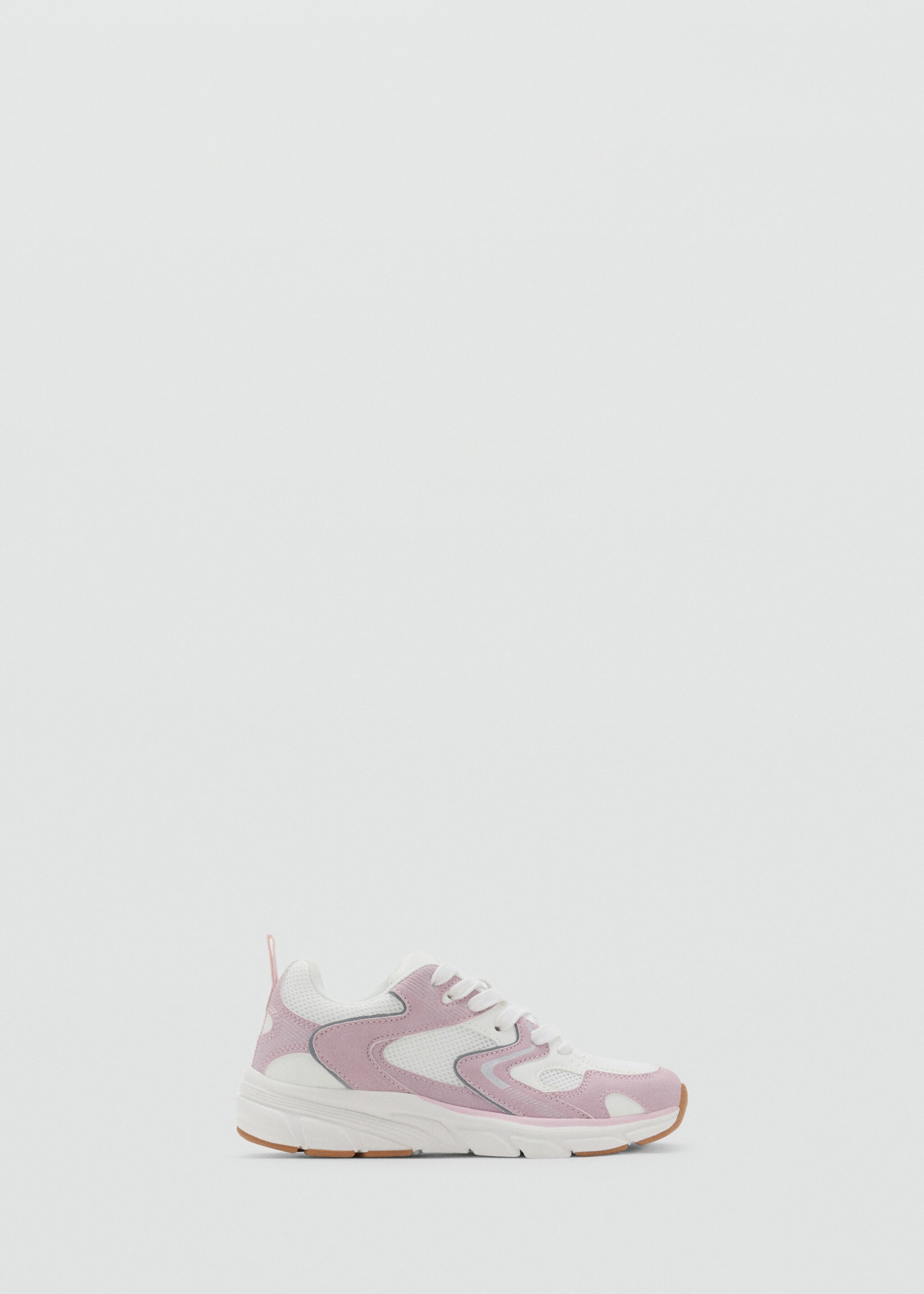 Combined trainers with laces - Article without model, Pastel Pink. Ref: 27043339-00.