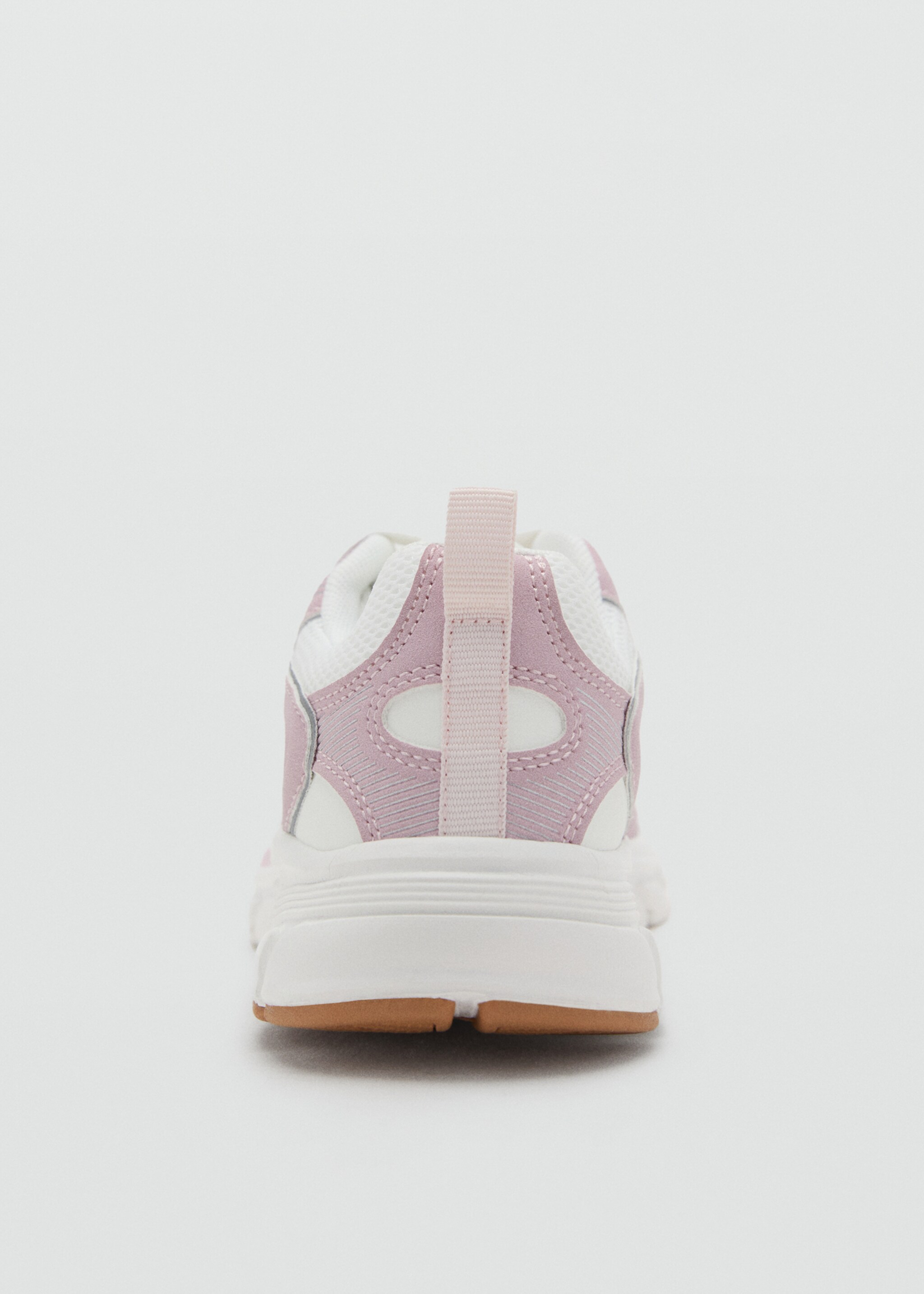 Combined trainers with laces - Details of the article 3, Pastel Pink. Ref: 27043339-00.