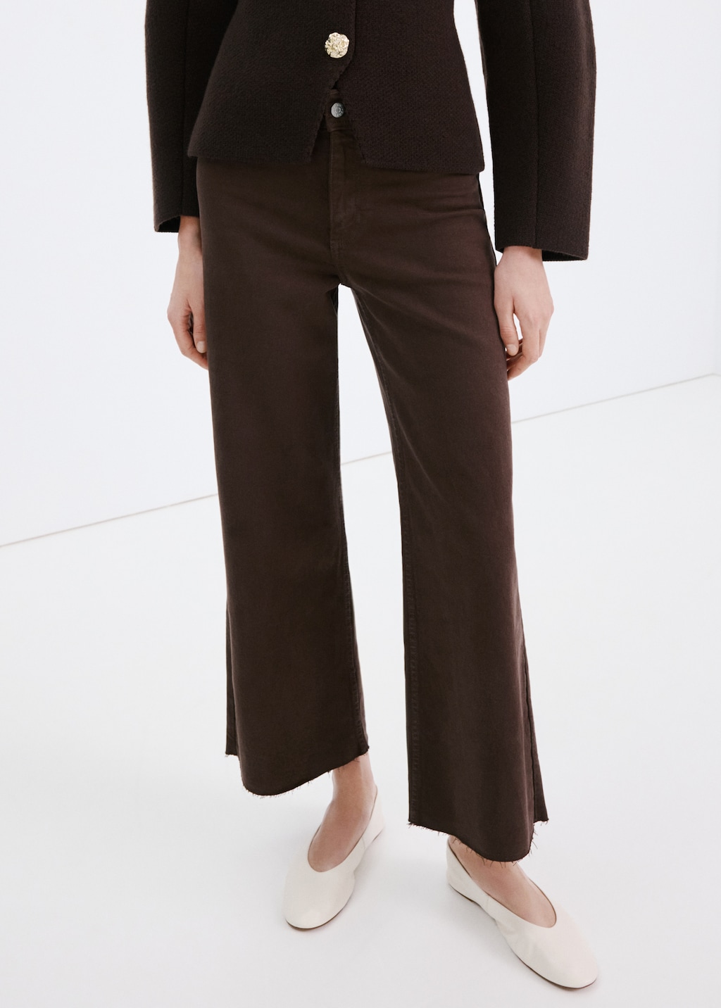 Catherin culotte high-rise jeans - Chocolate