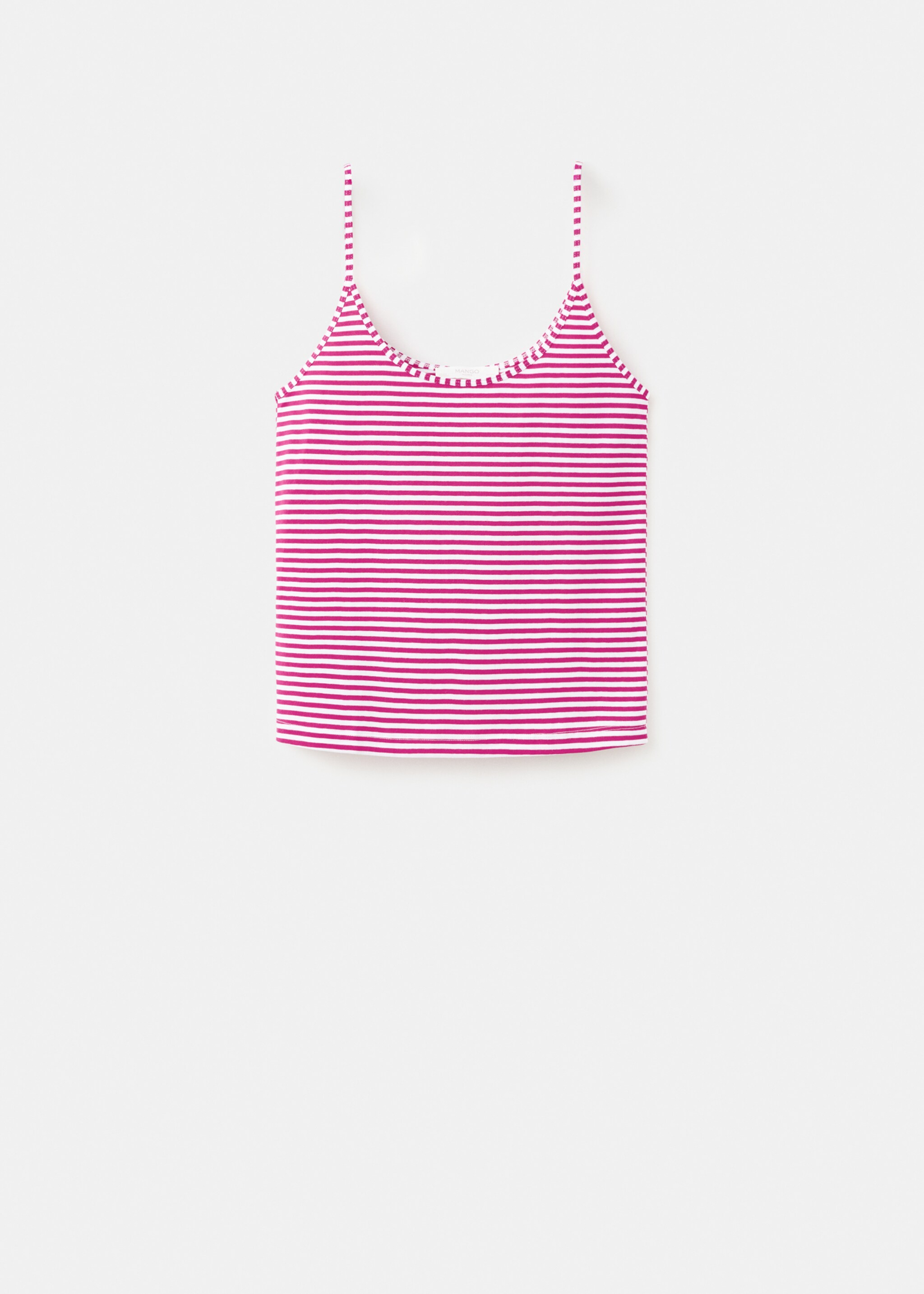 Woven stripe cotton top - Article without model, Fuchsia. Ref: 27043343-00.