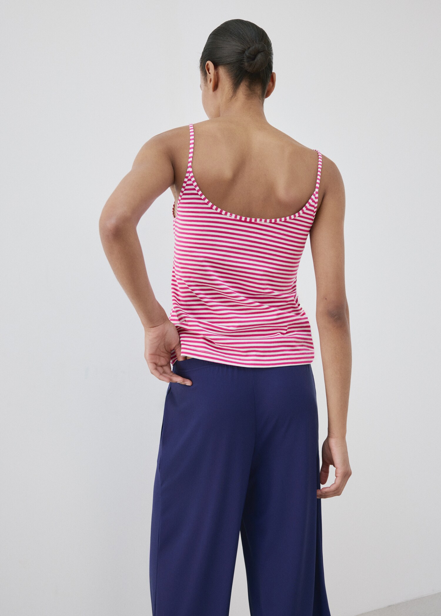 Woven stripe cotton top - Reverse of the article