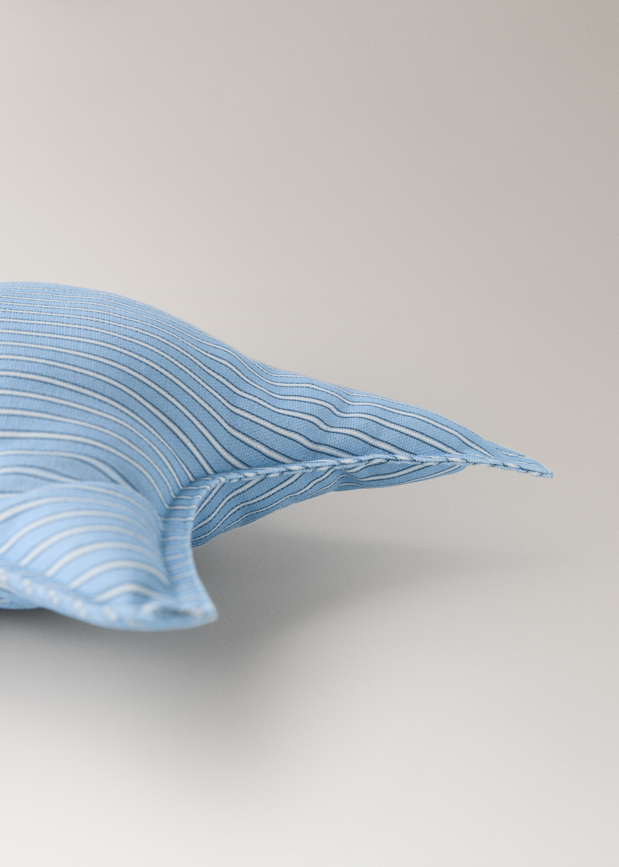 Kissenbezug 100% Baumwolle 35 cm - Detail des Artikels 3, Blau. Ref: 27043345-00.