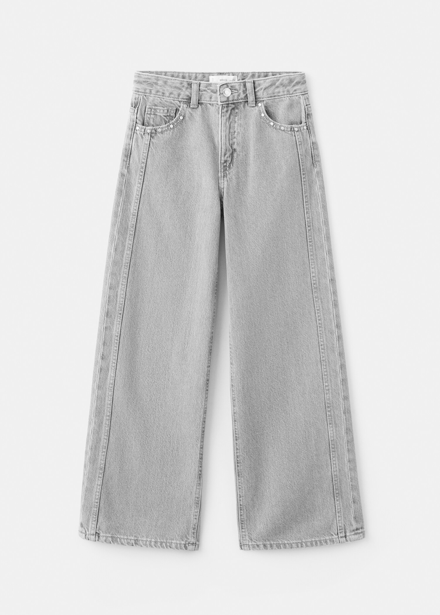 Wide leg jeans with seam detail - Article without model