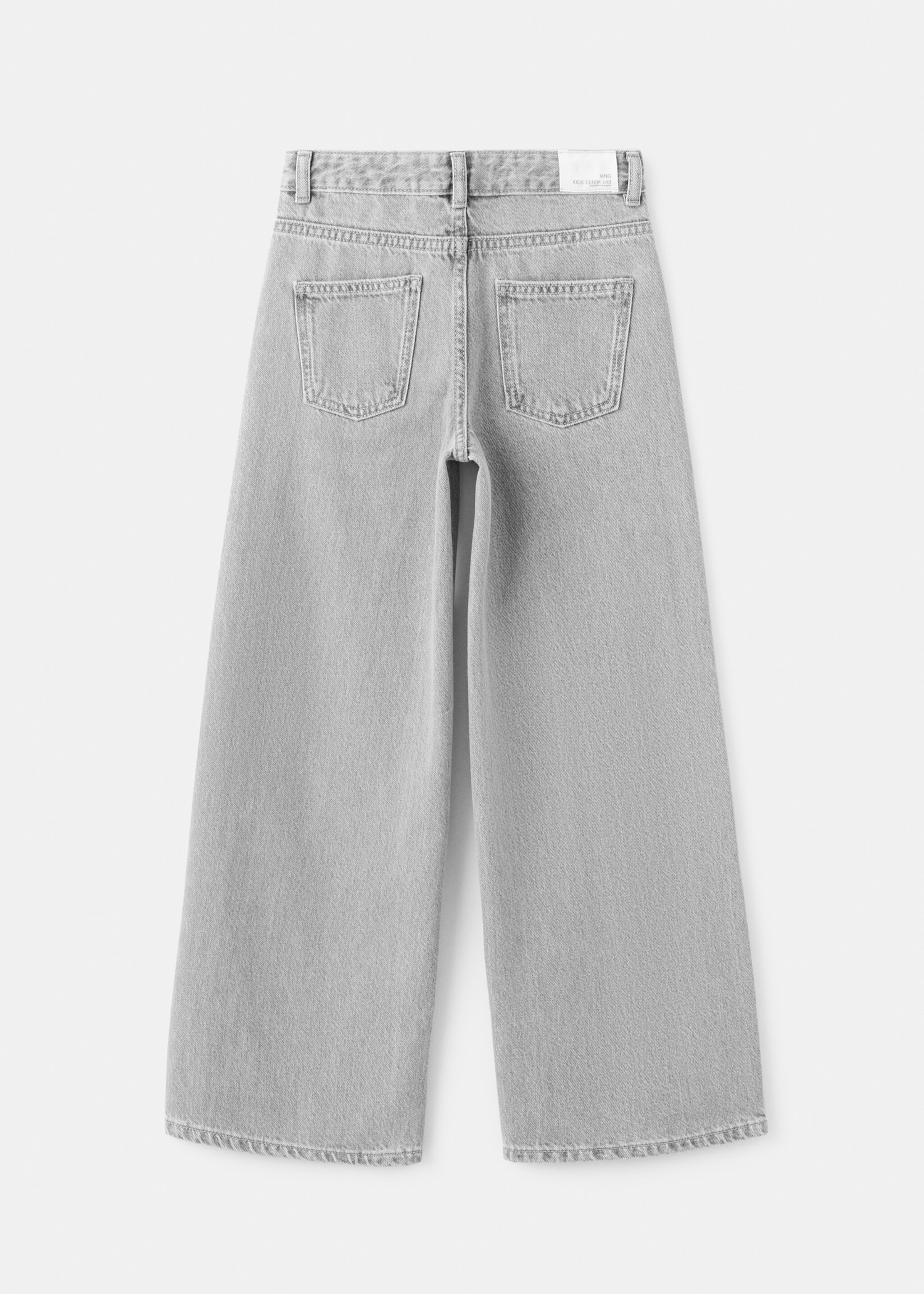 Wide leg jeans with seam detail - Reverse of the article, Denim Grey. Ref: 27043708-00.