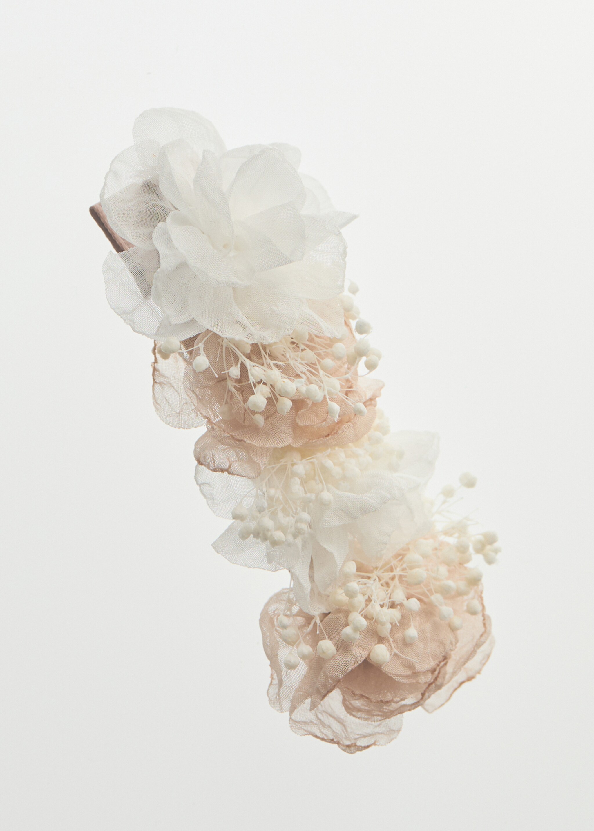 Floral clip - Details of the article 6, Pale Pink. Ref: 27043709-00.