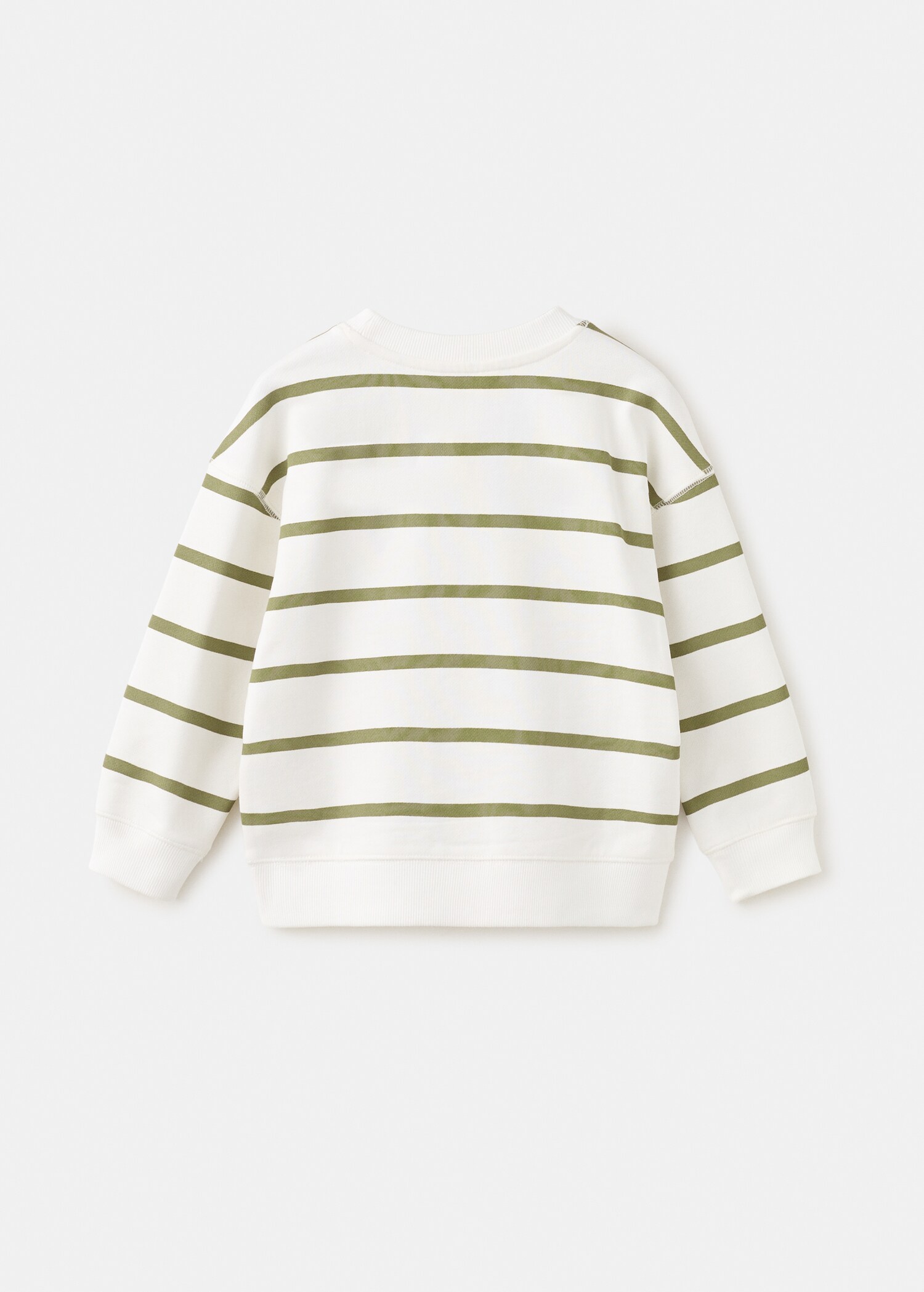 Gestreiftes Baumwoll-Sweatshirt - Rückseite des Artikels