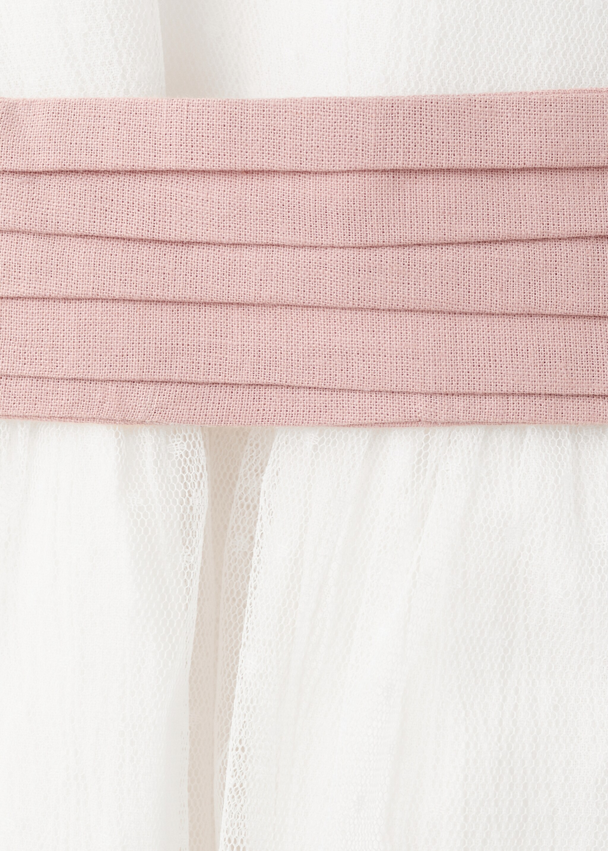 Krátké lněné šaty - Detail zboží 8, Bílá. Ref: 27043726-00.