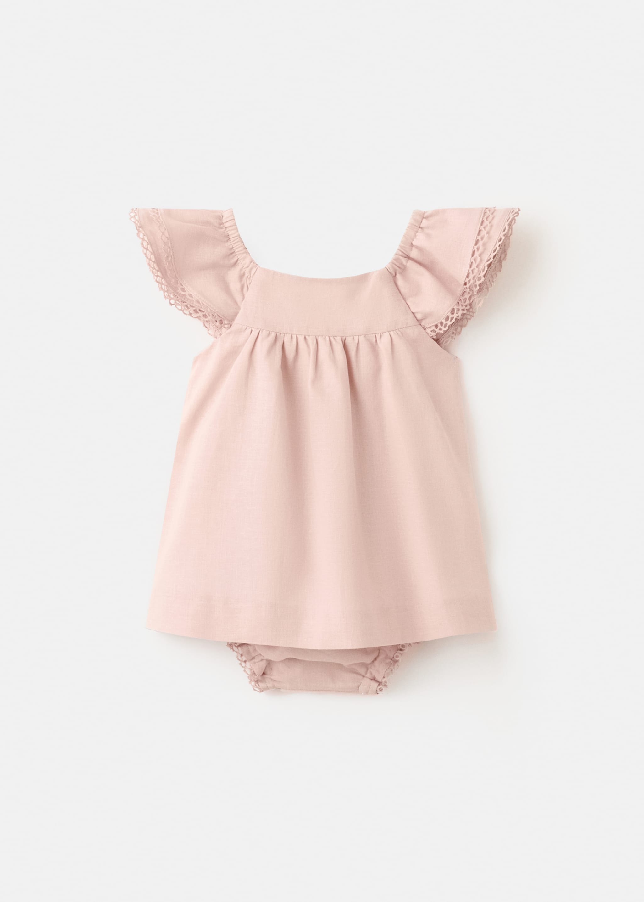 Linen dress and nappy cover - Article without model, Pink. Ref: 27043729-00.