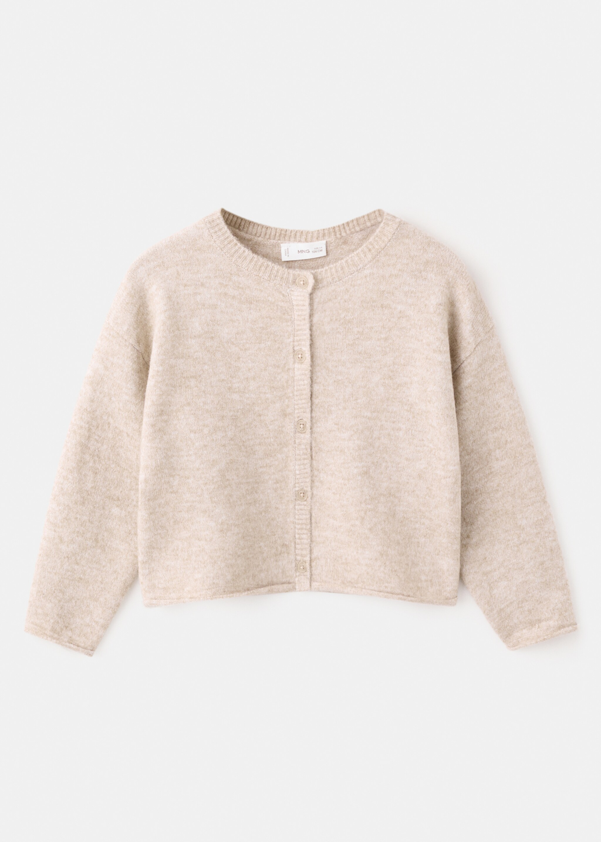 Knitted button cardigan - Article without model, Medium Brown. Ref: 27043731-00.