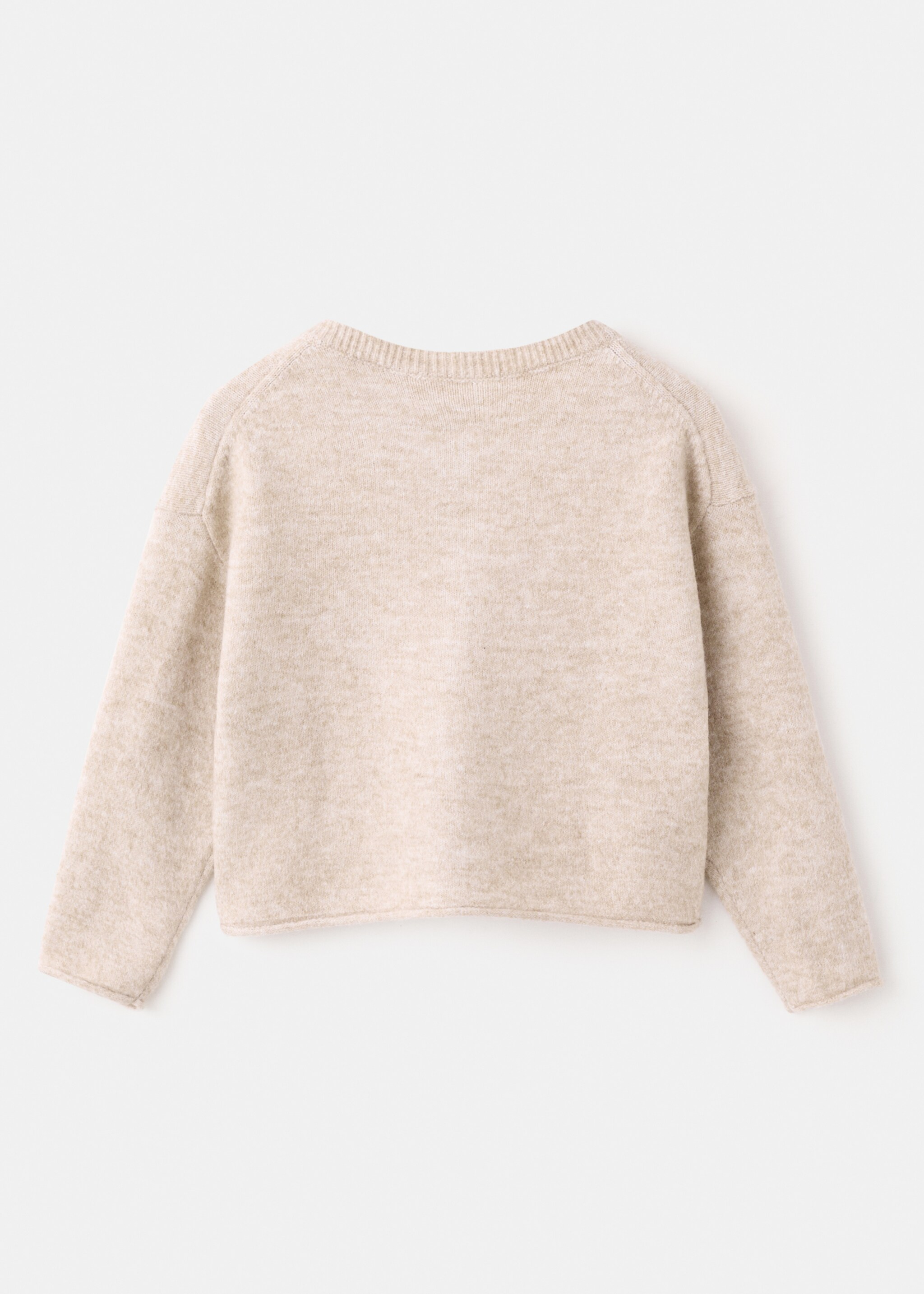 Knitted button cardigan - Reverse of the article, Medium Brown. Ref: 27043731-00.