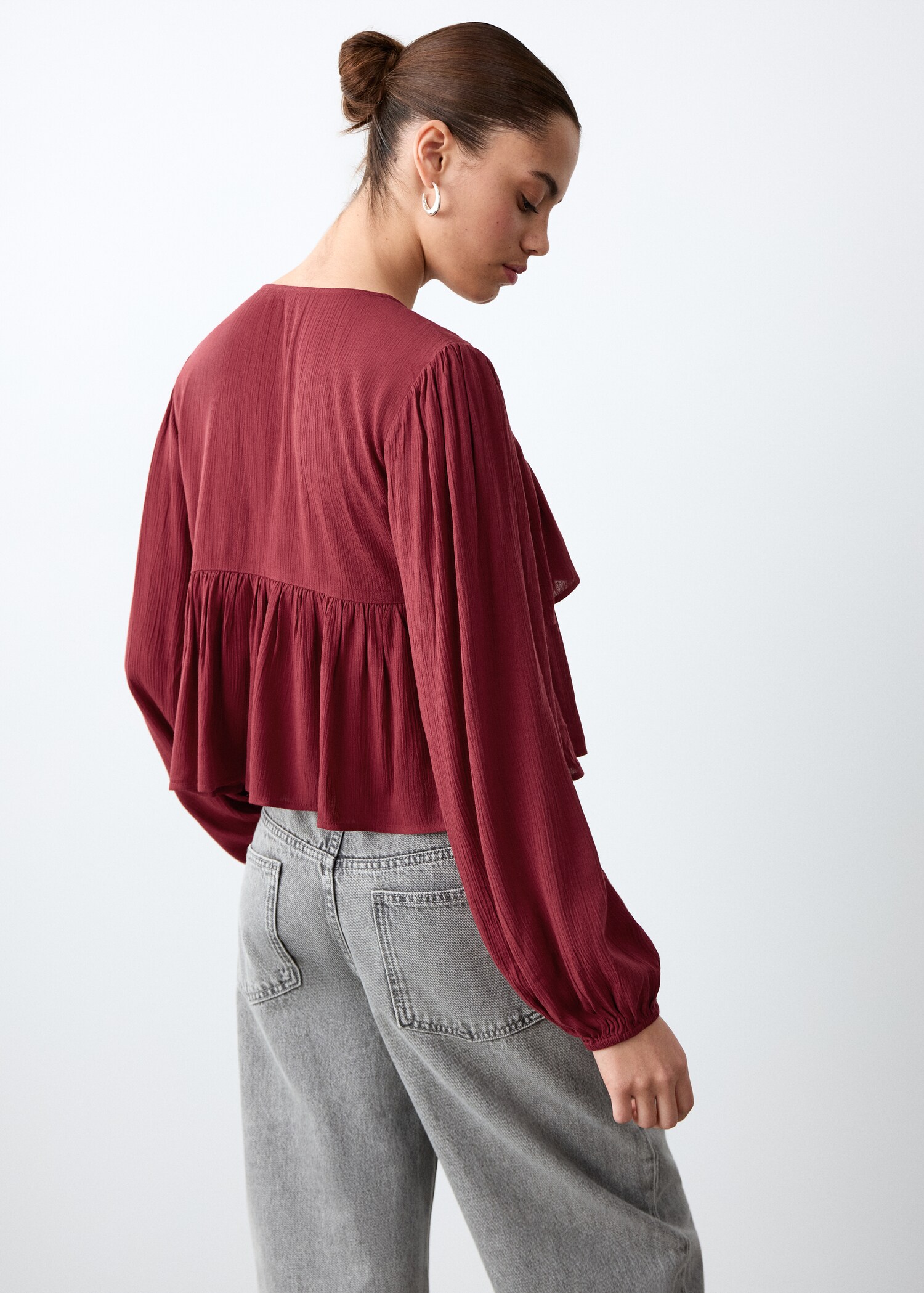 Блуза з рюшами - Зворотна сторона товару