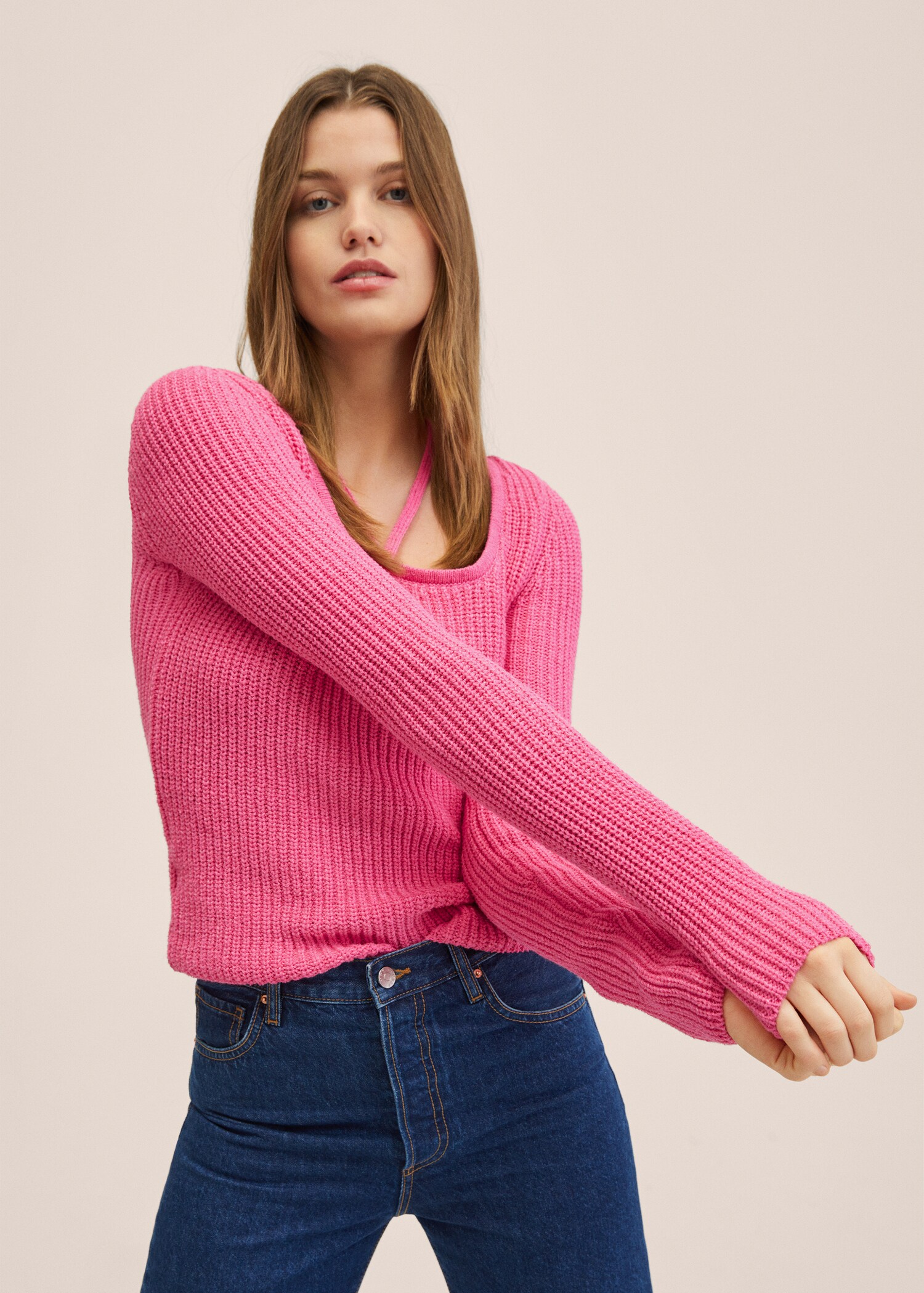 Pull-over col nœud - Plan moyen