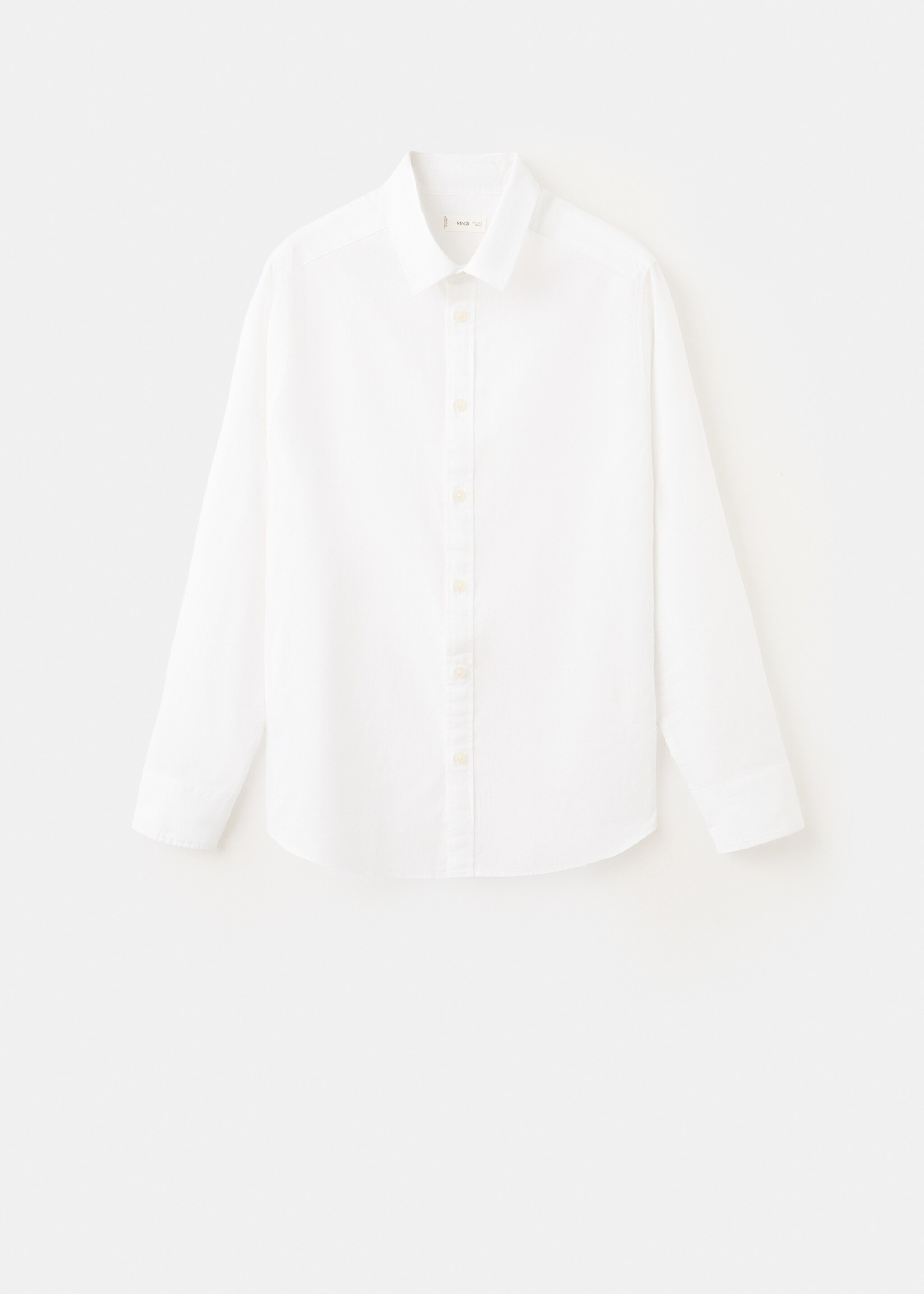 Straight linen shirt - Article without model, Off White. Ref: 27044053-00.