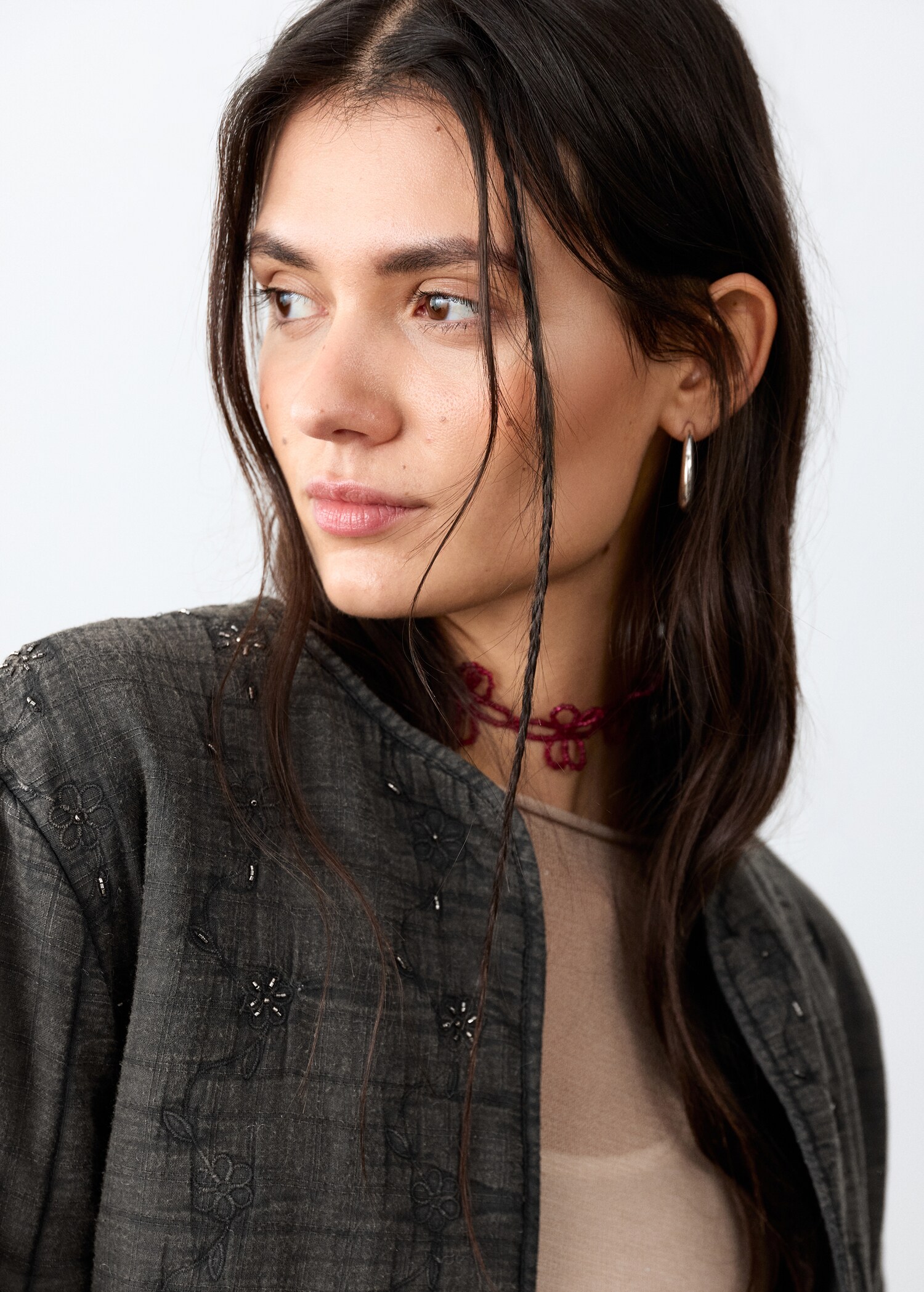 Beaded cotton jacket - Details of the article 1