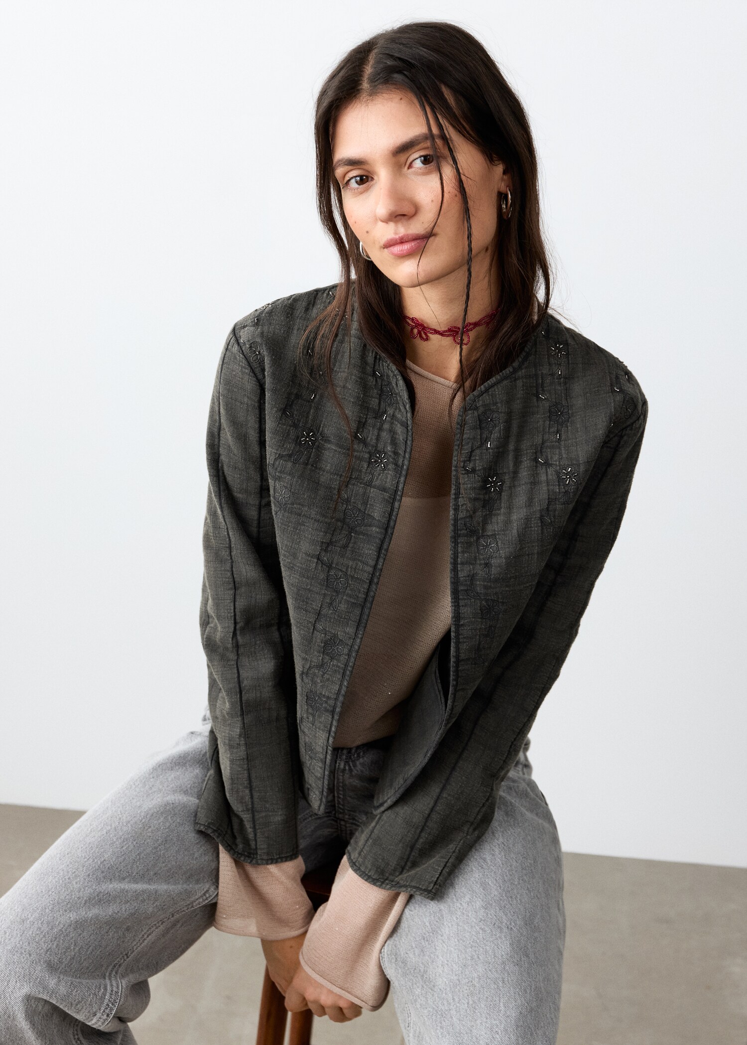 Beaded cotton jacket - Details of the article 2