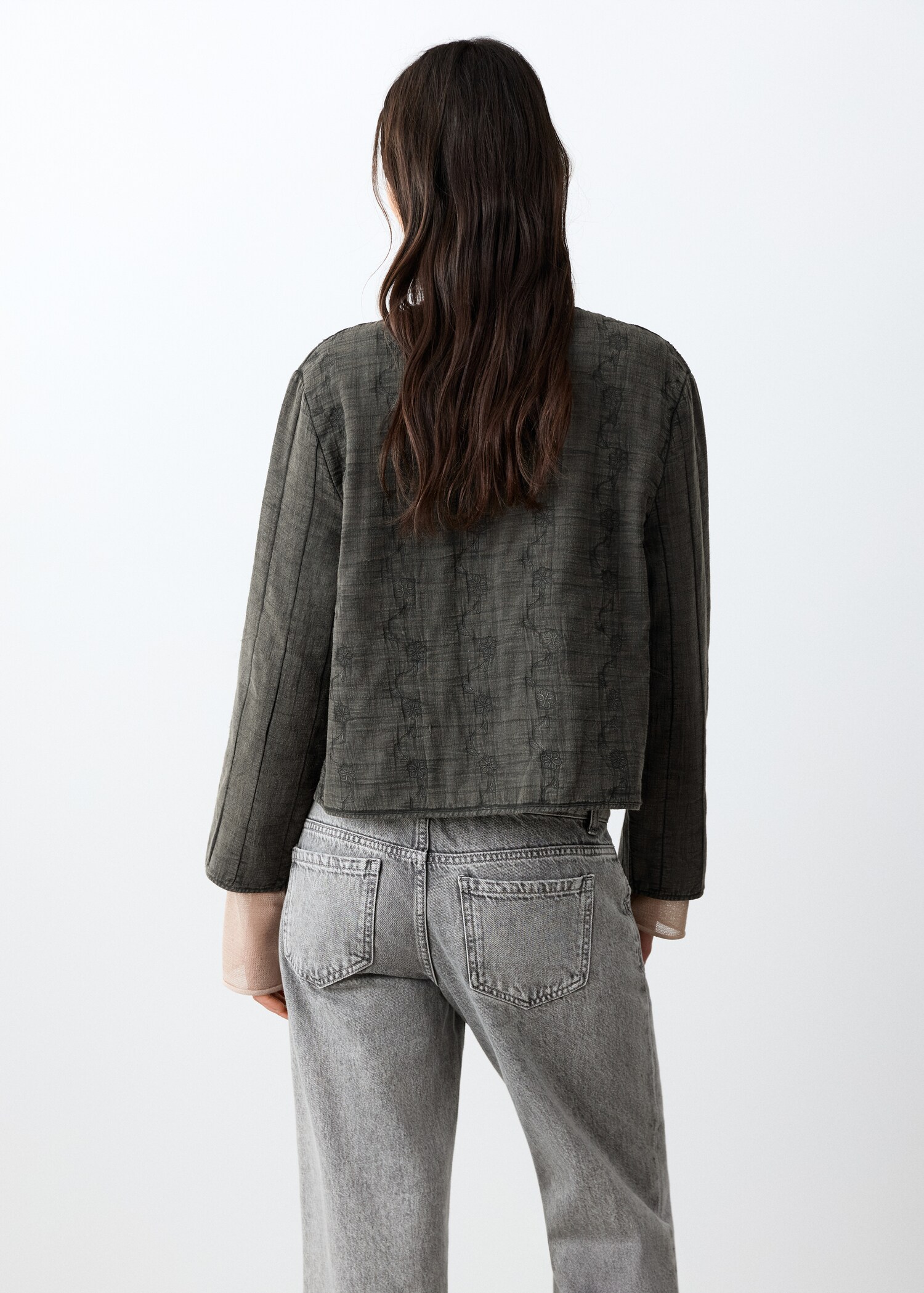 Beaded cotton jacket - Reverse of the article