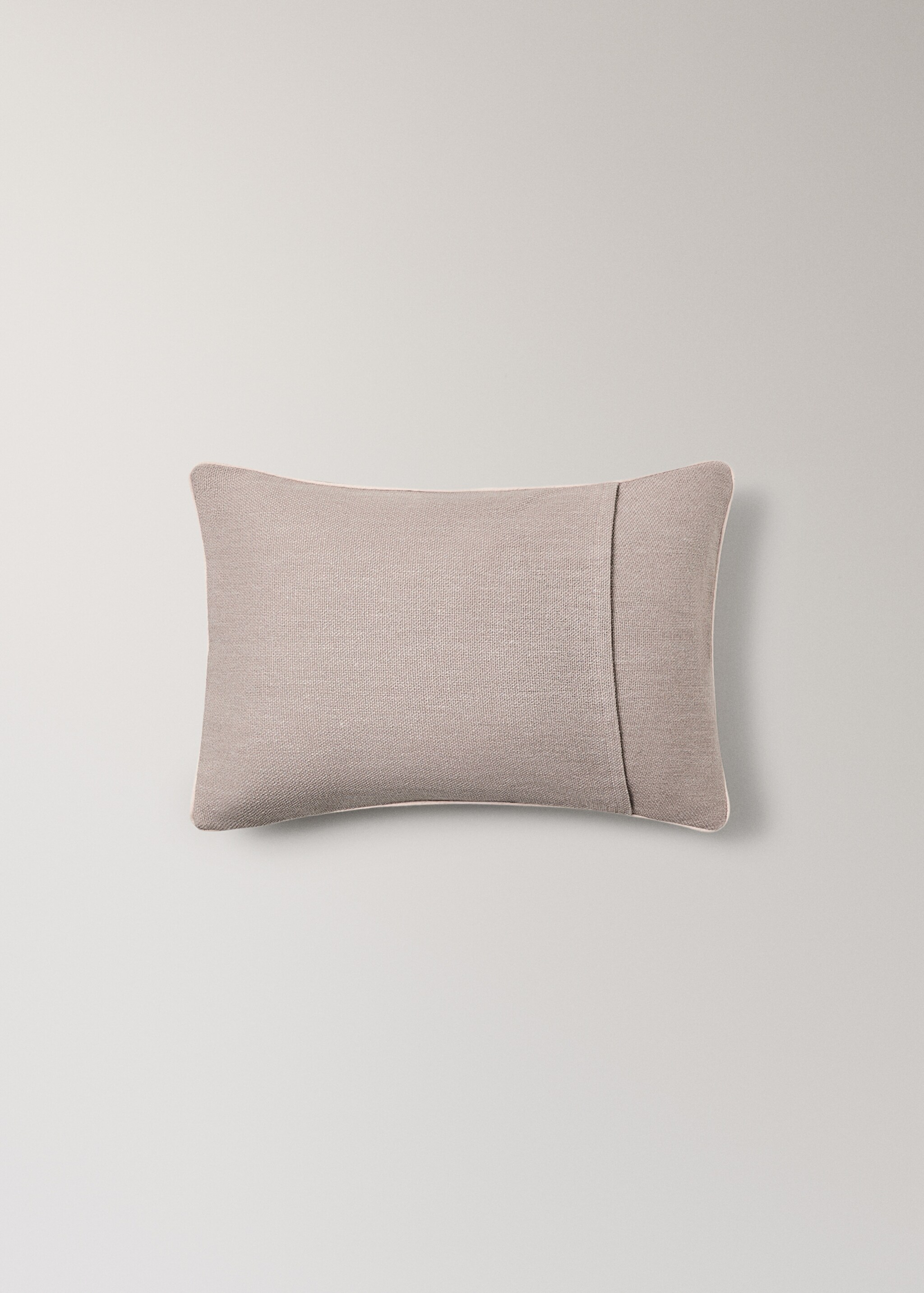 Kissenbezug mit Paspelierung, 30 x 40 cm - Detail des Artikels 1, Sandfarben. Ref: 27044057-00.