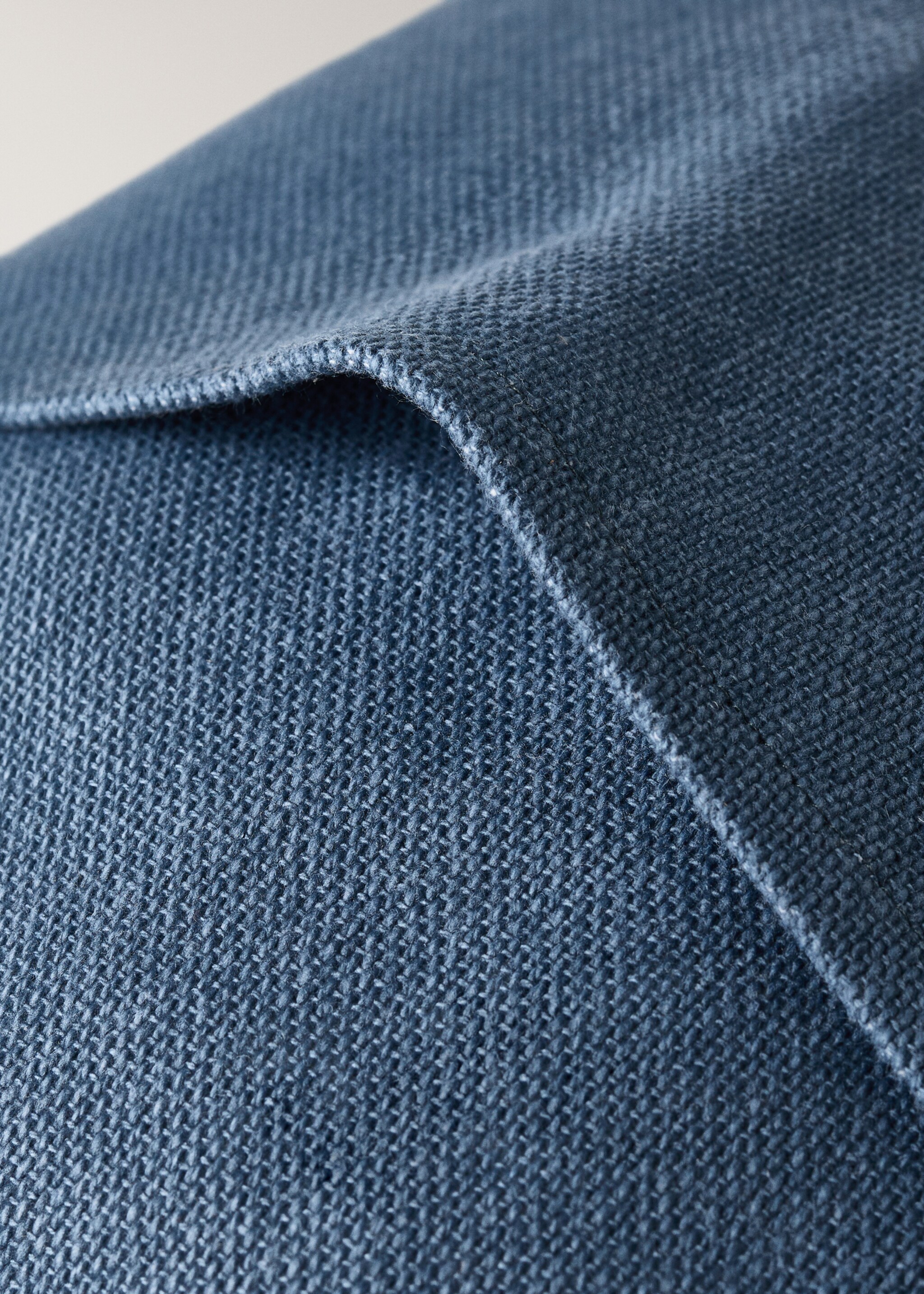 Piped cushion cover 30x40cm - Details of the article 4, Indigo Blue. Ref: 27044057-00.