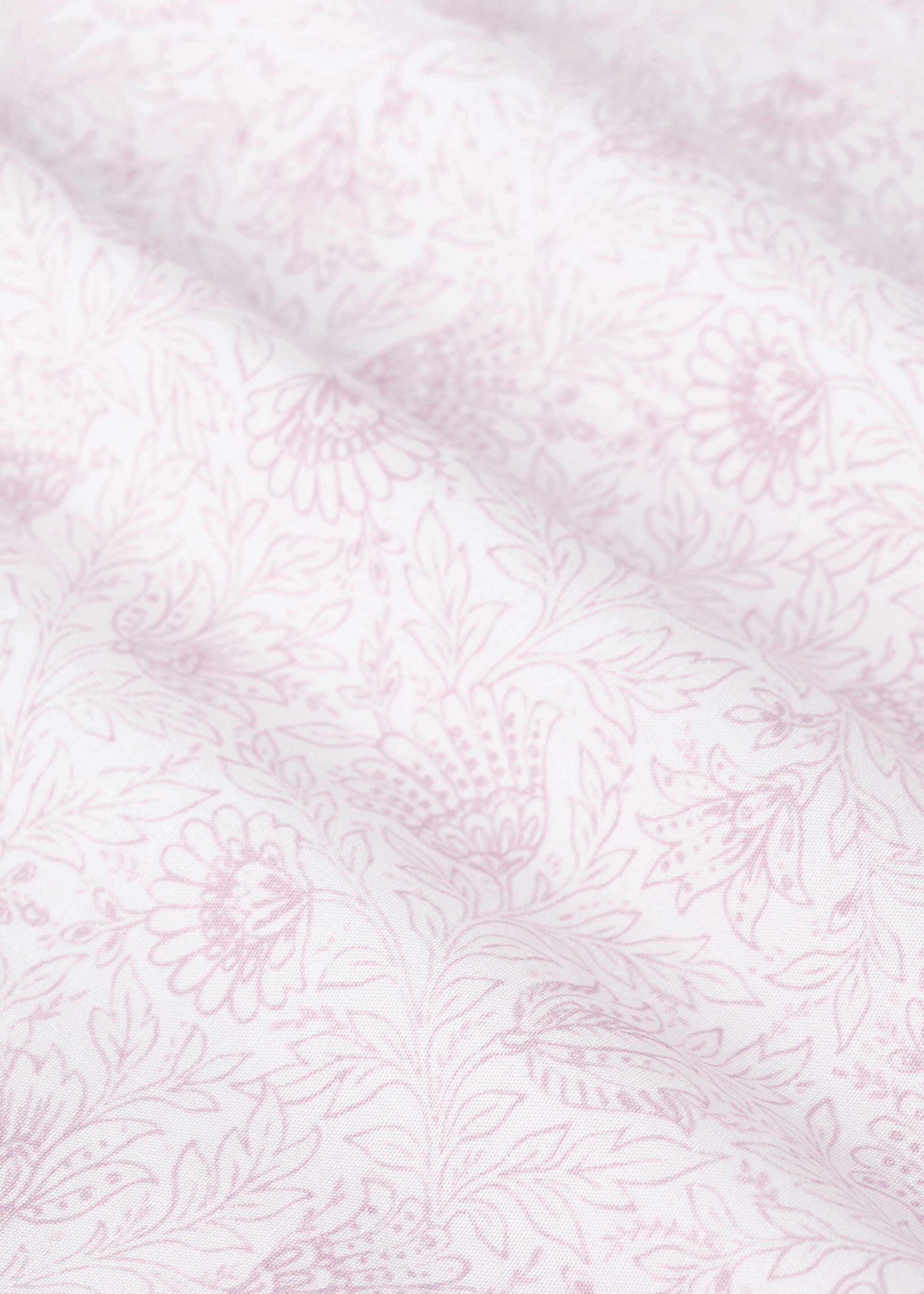 Cot bed duvet cover in cotton percale with floral design - Details of the article 1, Pastel Pink. Ref: 27044065-00.