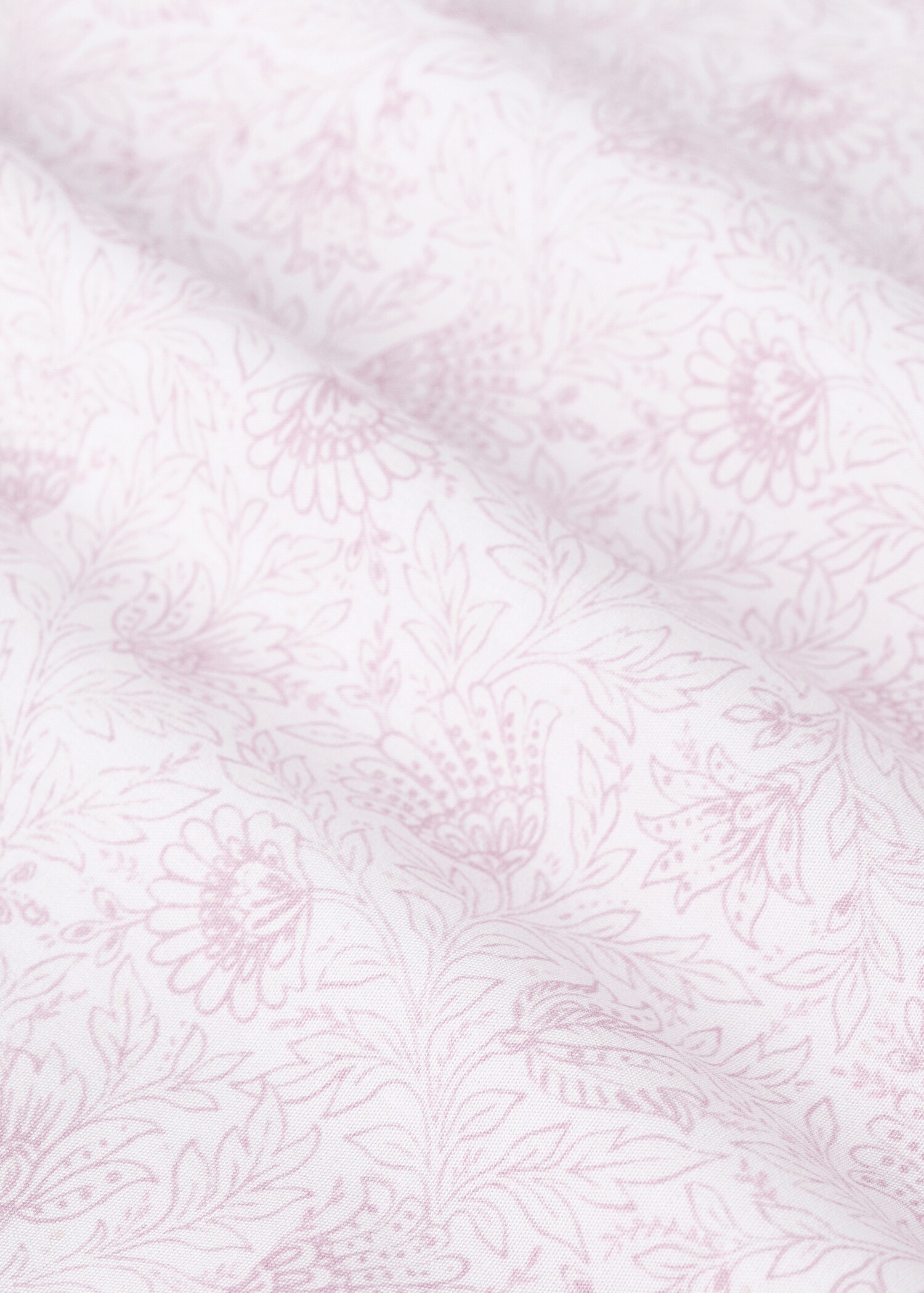 Cot bed duvet cover in cotton percale with floral design - Details of the article 1