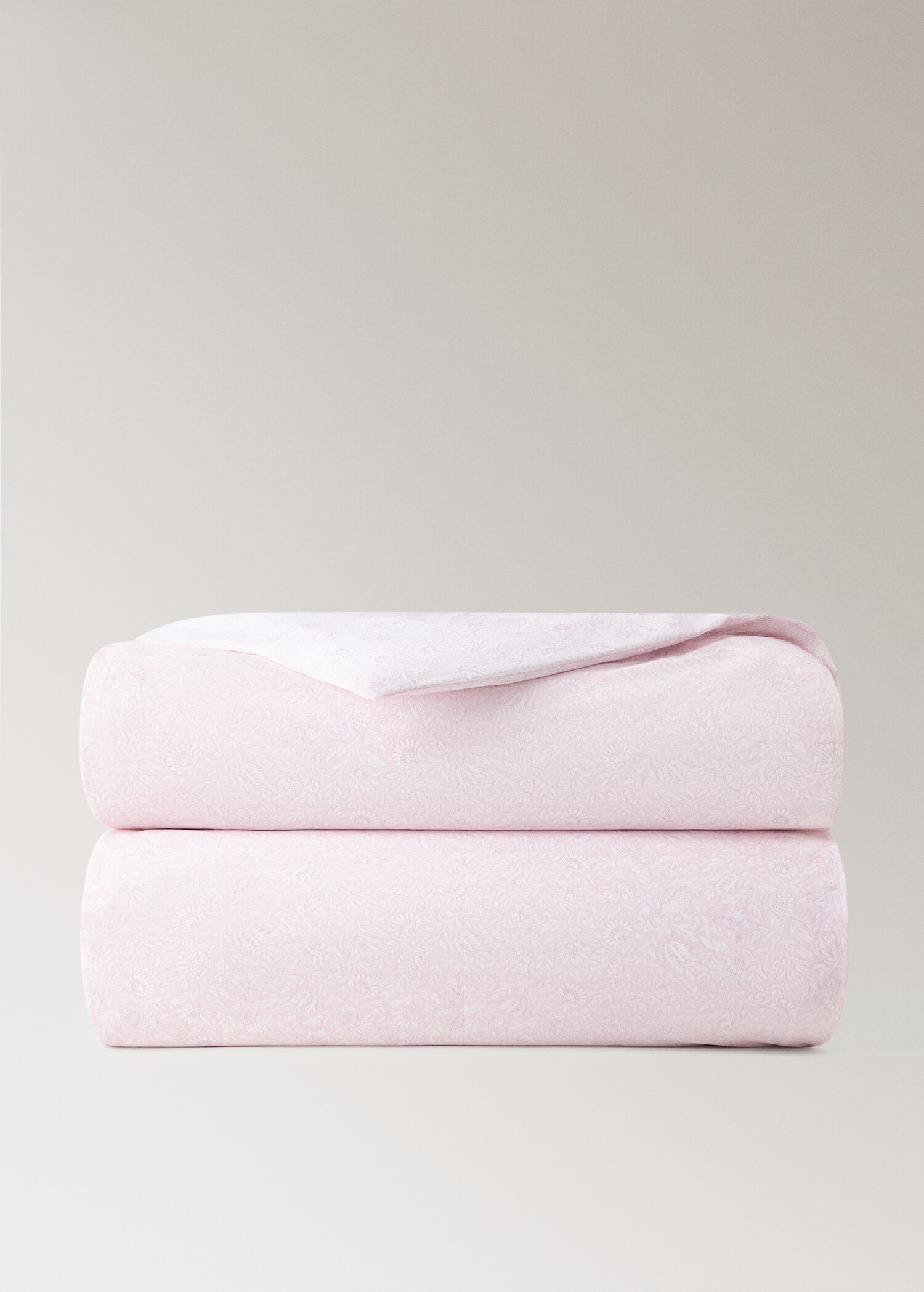 Cot bed duvet cover in cotton percale with floral design - Details of the article 3