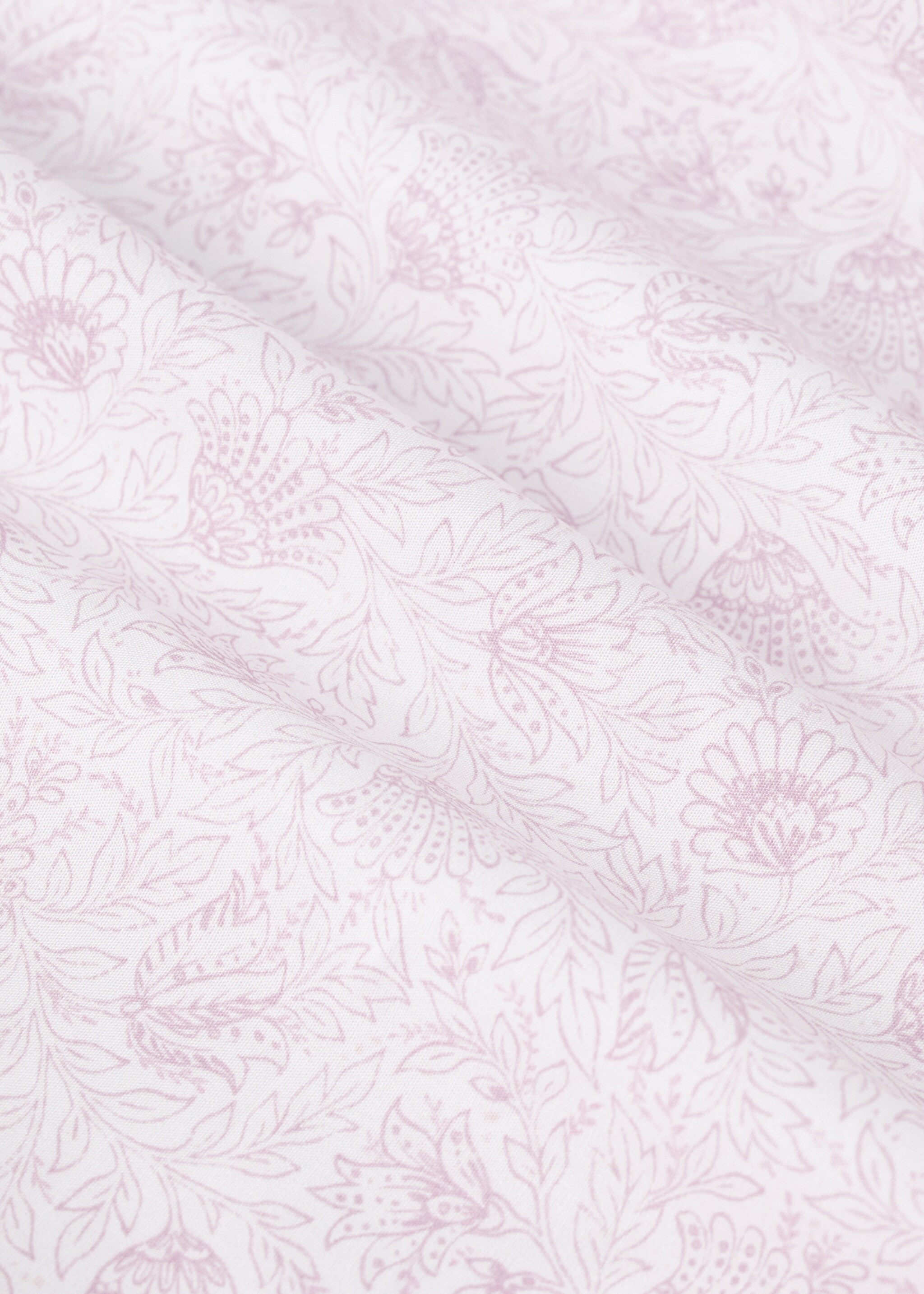 Children's fitted sheet cotton percale floral 60 cm bed - Details of the article 2, Pastel Pink. Ref: 27044066-00.