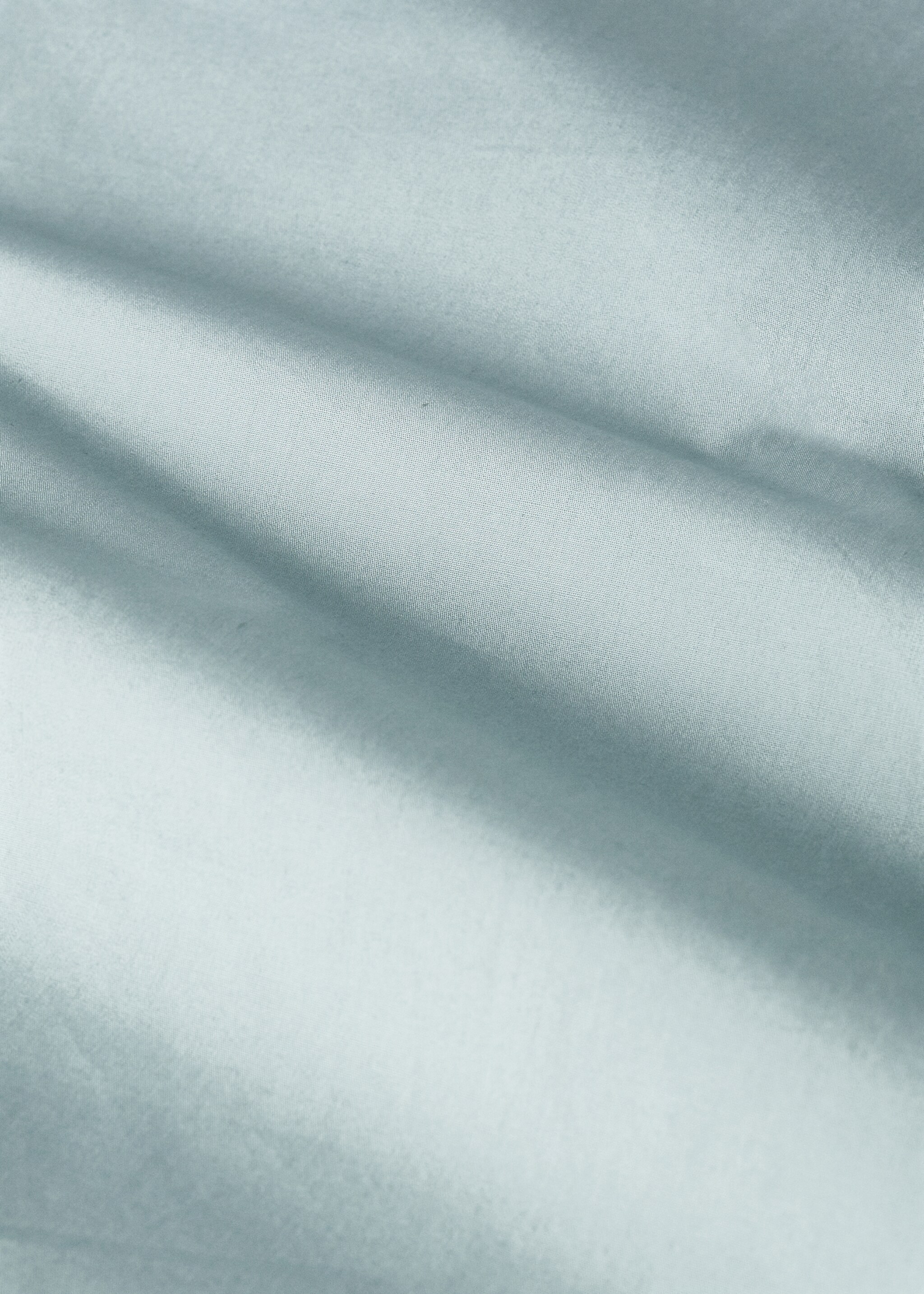 Reversible percale cotton duvet cover with contrasting piping for cot - Details of the article 1, Aqua Green. Ref: 27044067-00.