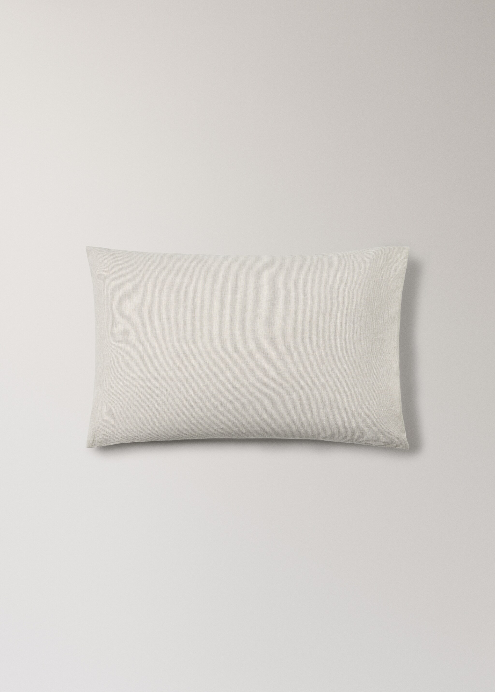 Cot bed pillowcase cotton-linen 30x50cm - Article without model, Sand. Ref: 27044070-00.