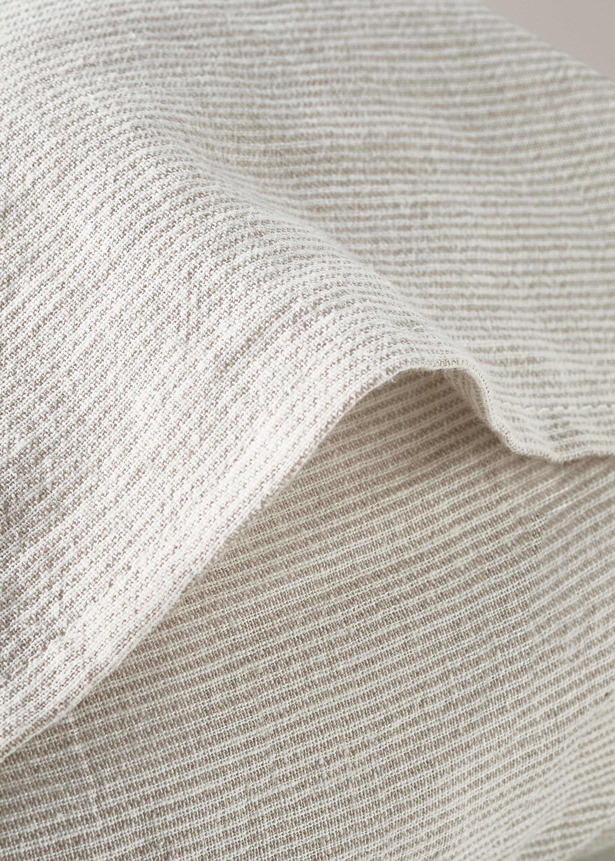 Cot bed pillowcase cotton-linen 30x50cm - Details of the article 2, Sand. Ref: 27044070-00.
