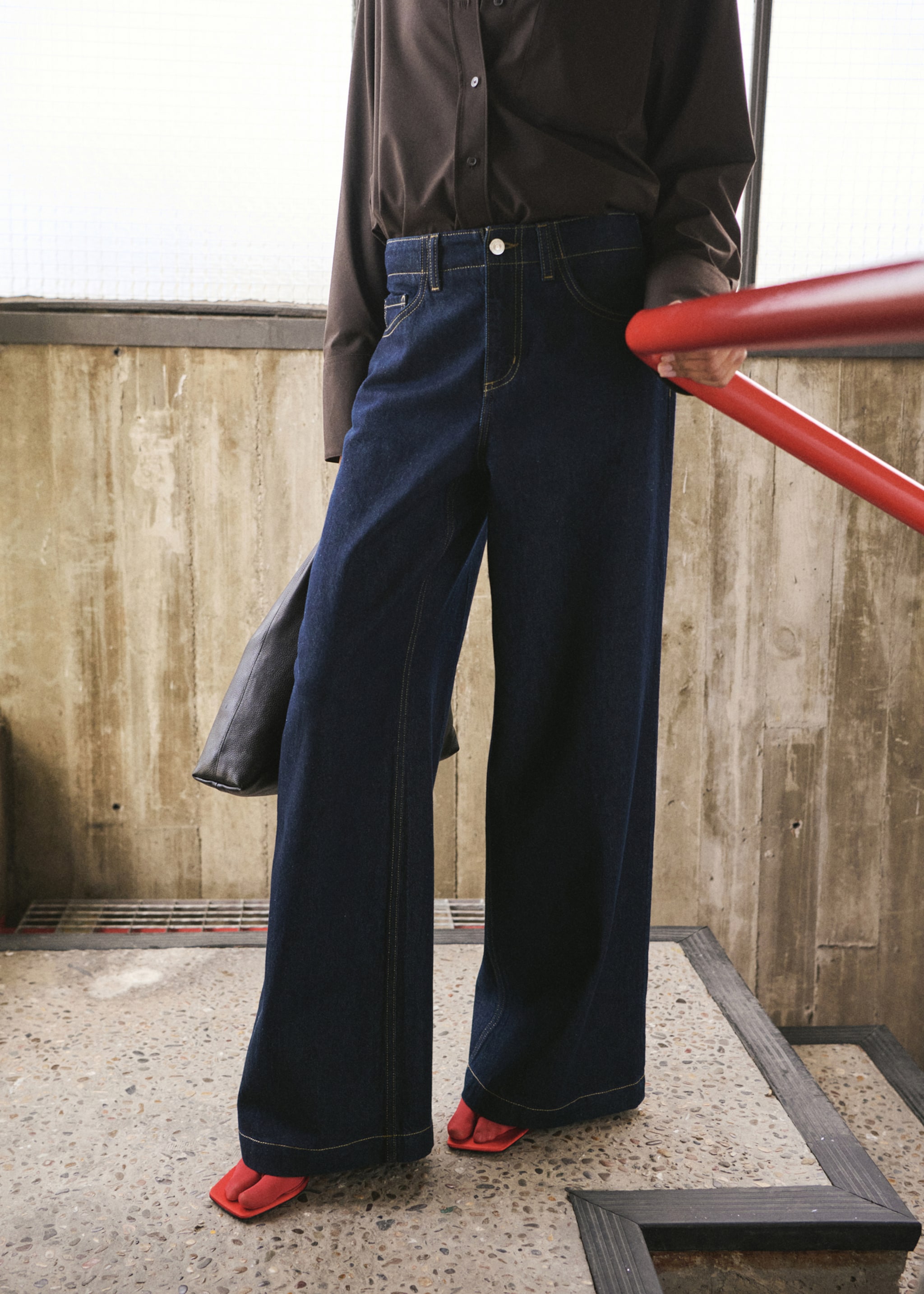 Jean large taille normale - Plan moyen, Bleu. Ref: 27044073-00.