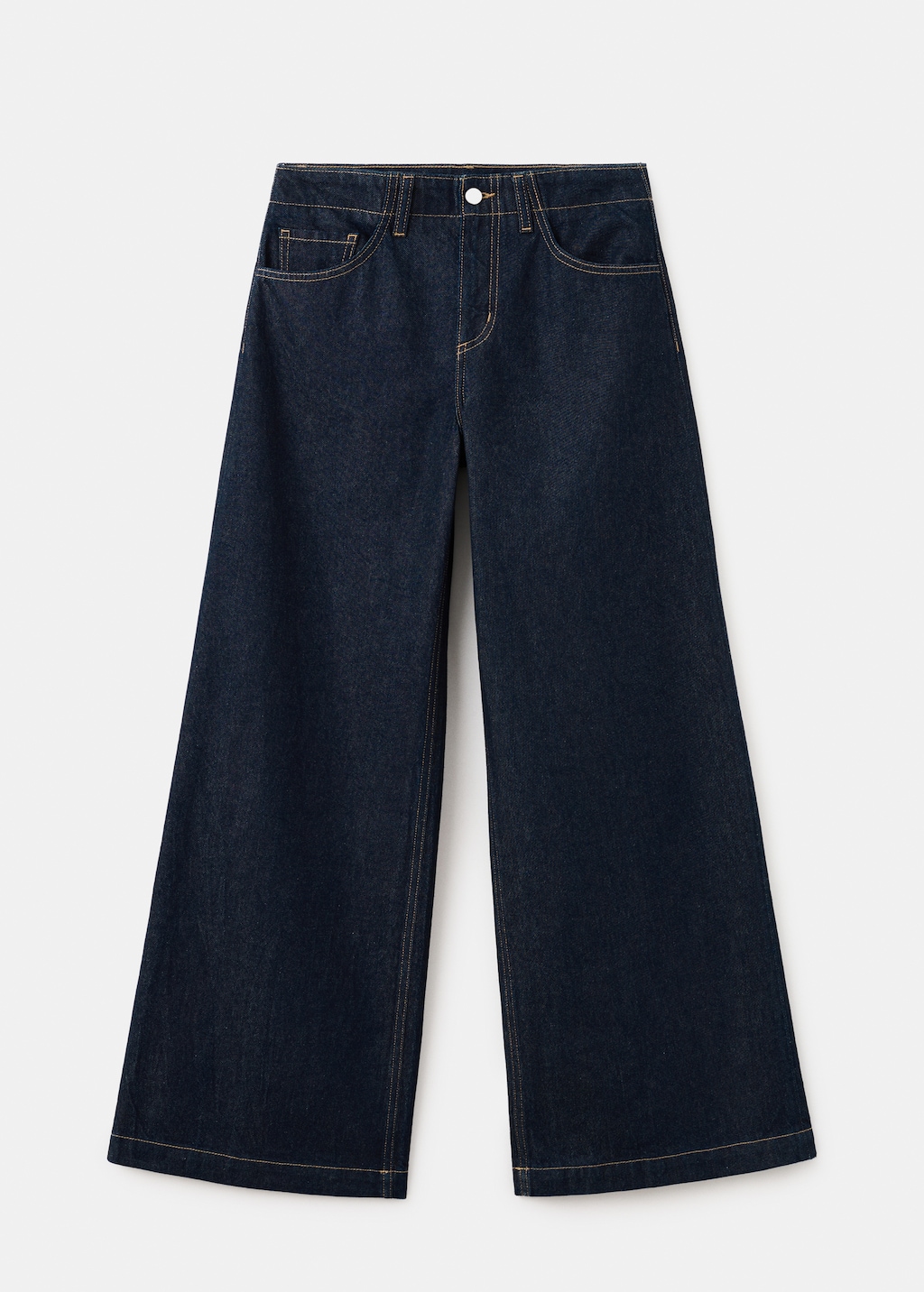 Mango Wide leg mid-rise jeans