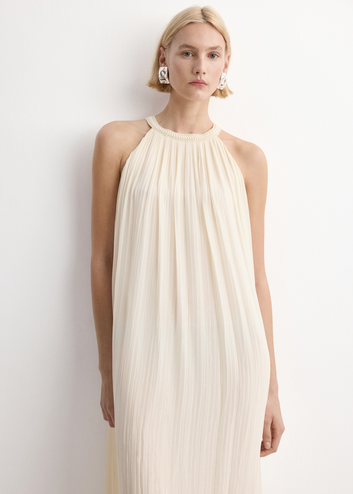 A-line halter neck dress - Medium plane