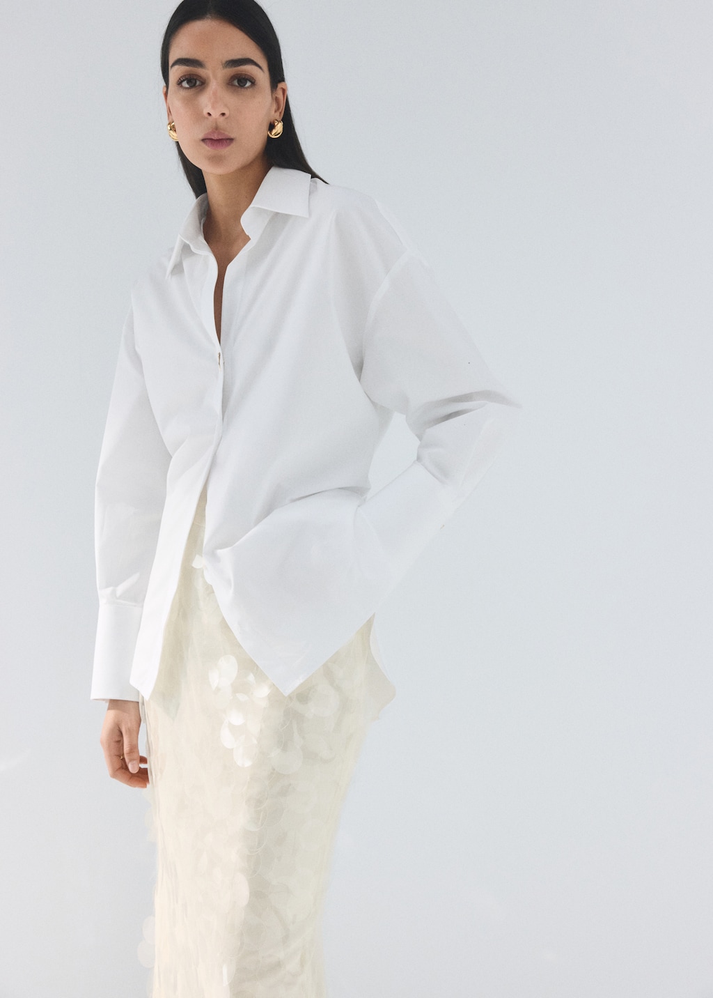 Sequin midi skirt - image 4