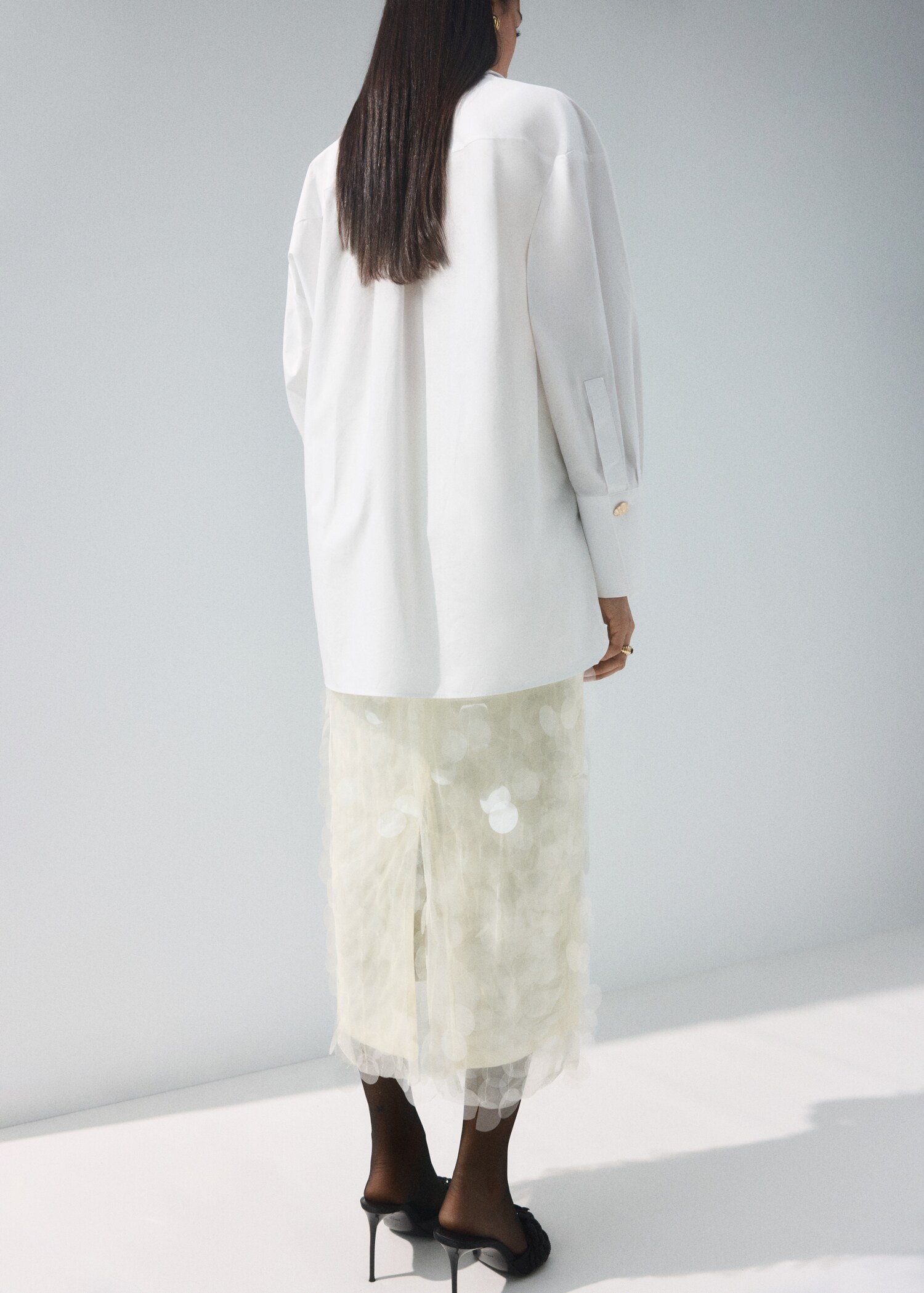 Sequin midi skirt - Reverse of the article