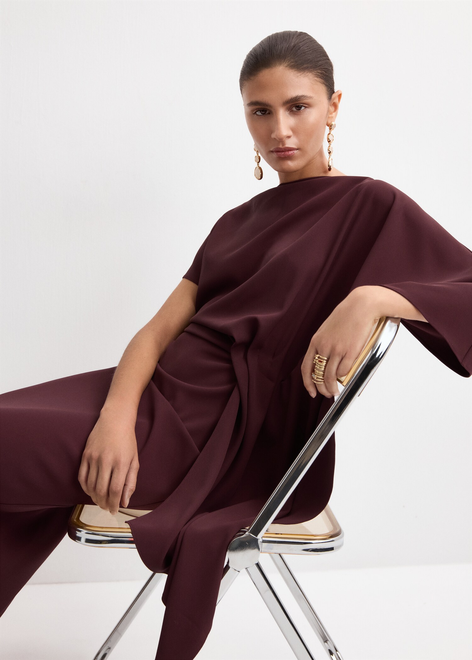 Robe satinée froncée - Détail de l'article 2