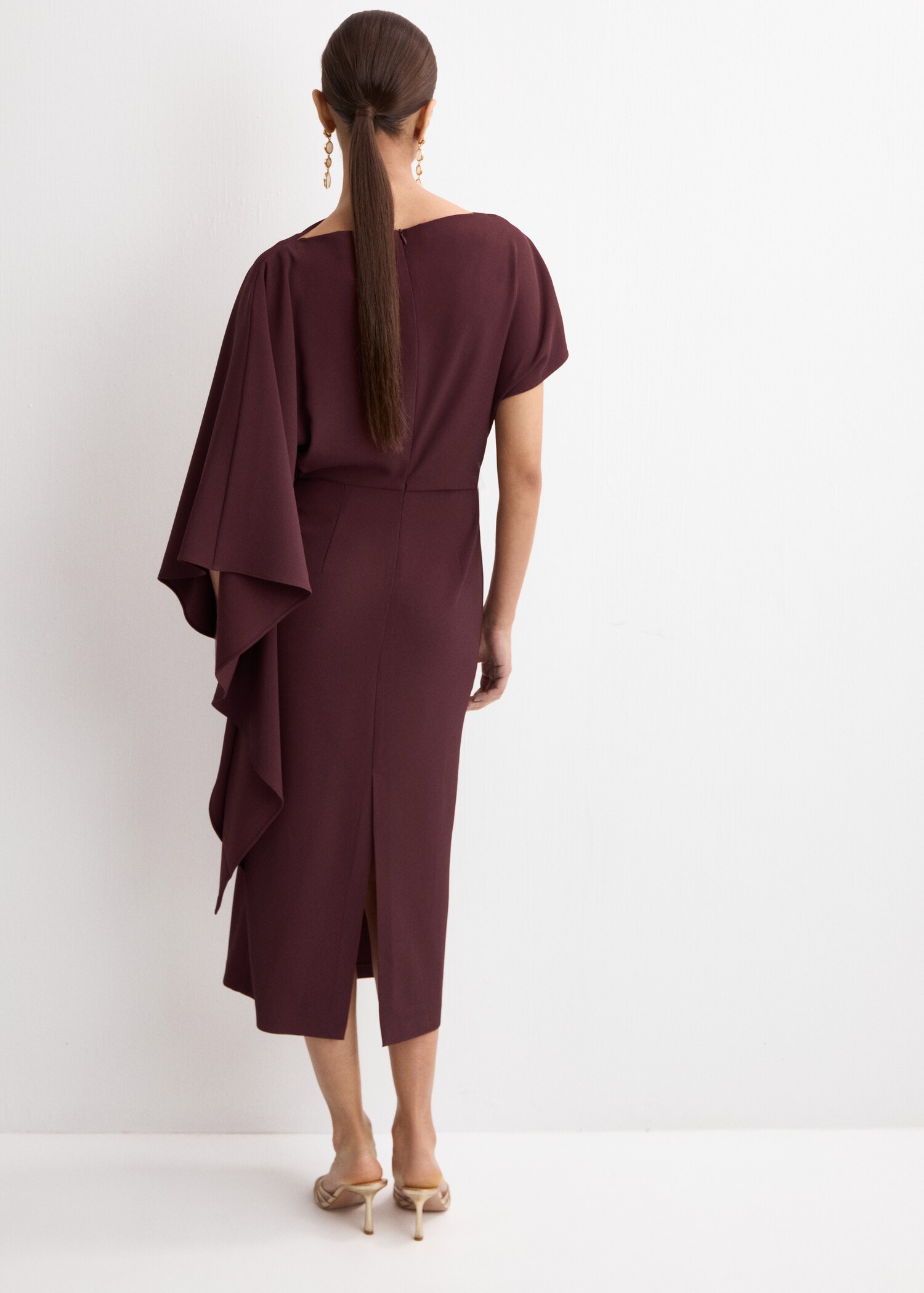 Robe satinée froncée - Verso de l’article