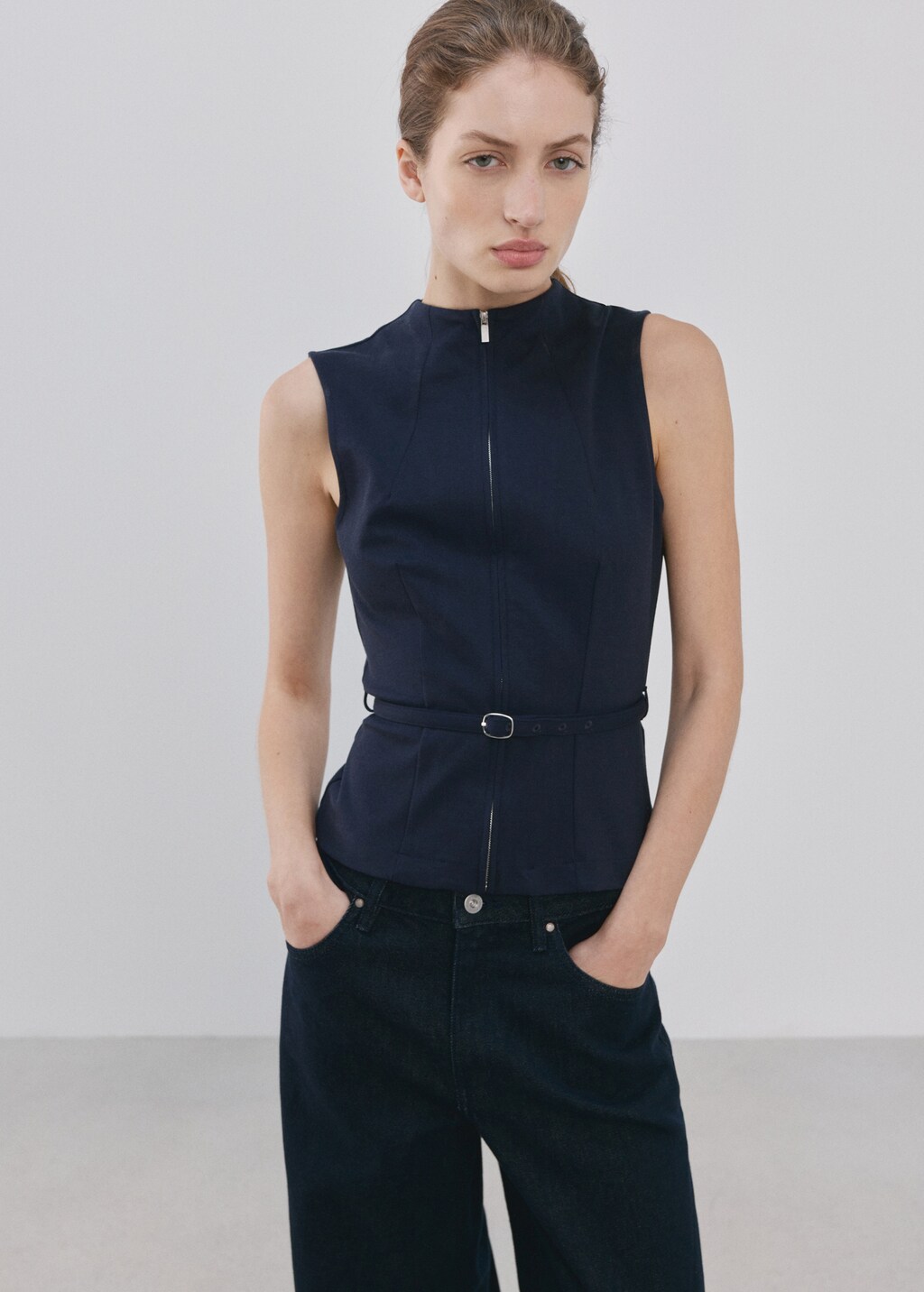 Zipper fitted vest - image 3