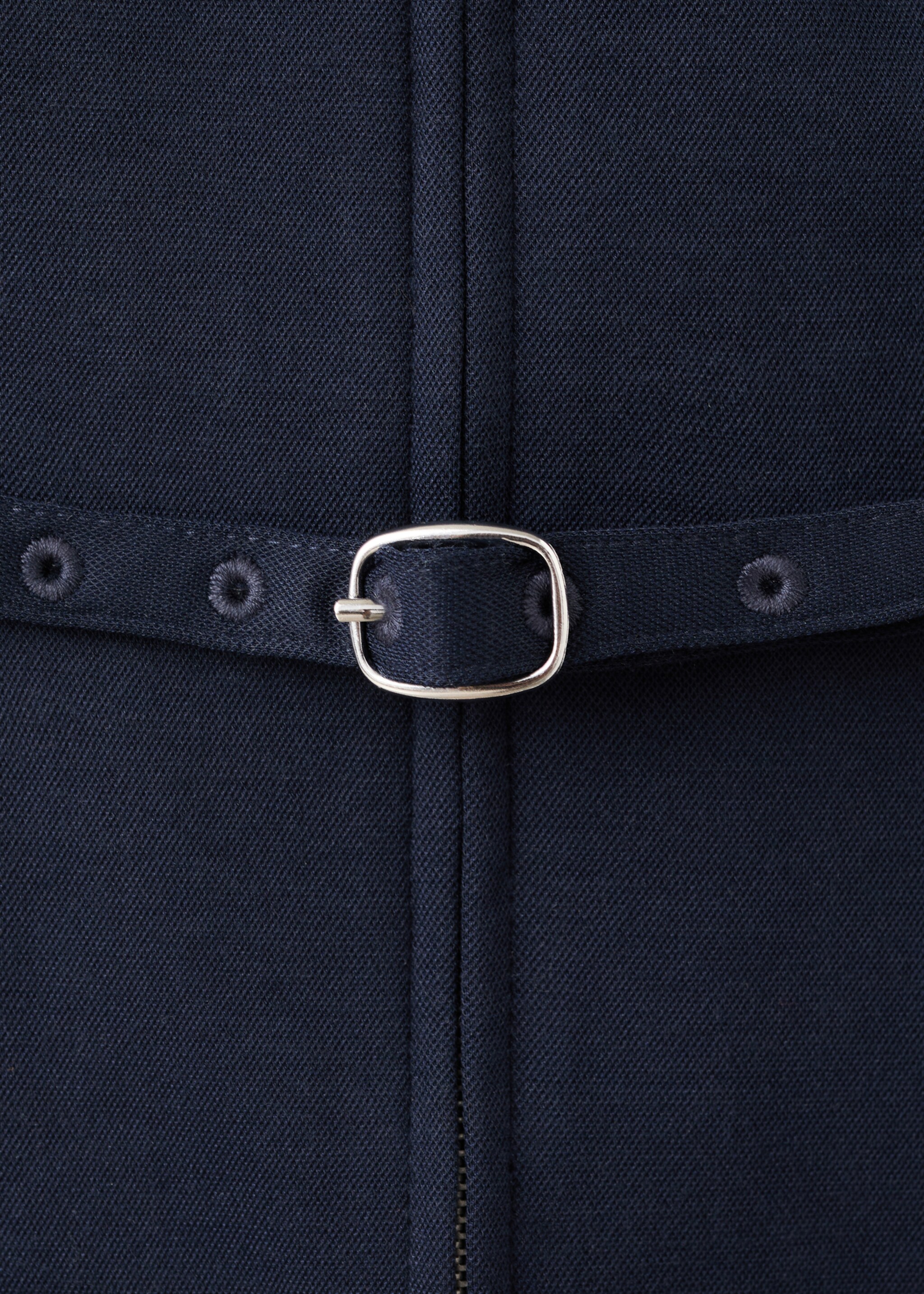 Zipper fitted waistcoat - Details of the article 0, Dark Navy. Ref: 27044079-00.