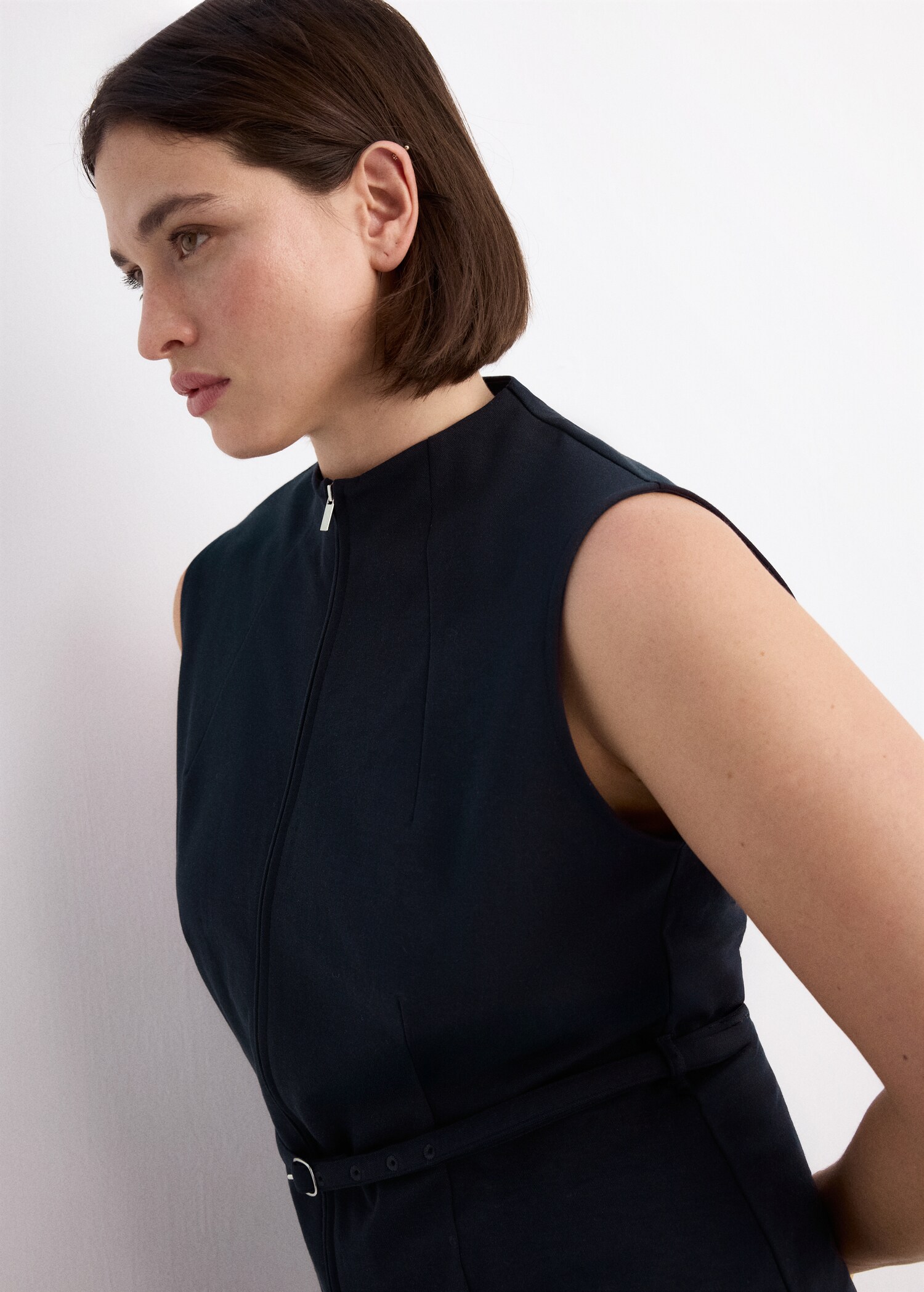 Zipper fitted waistcoat - Details of the article 4