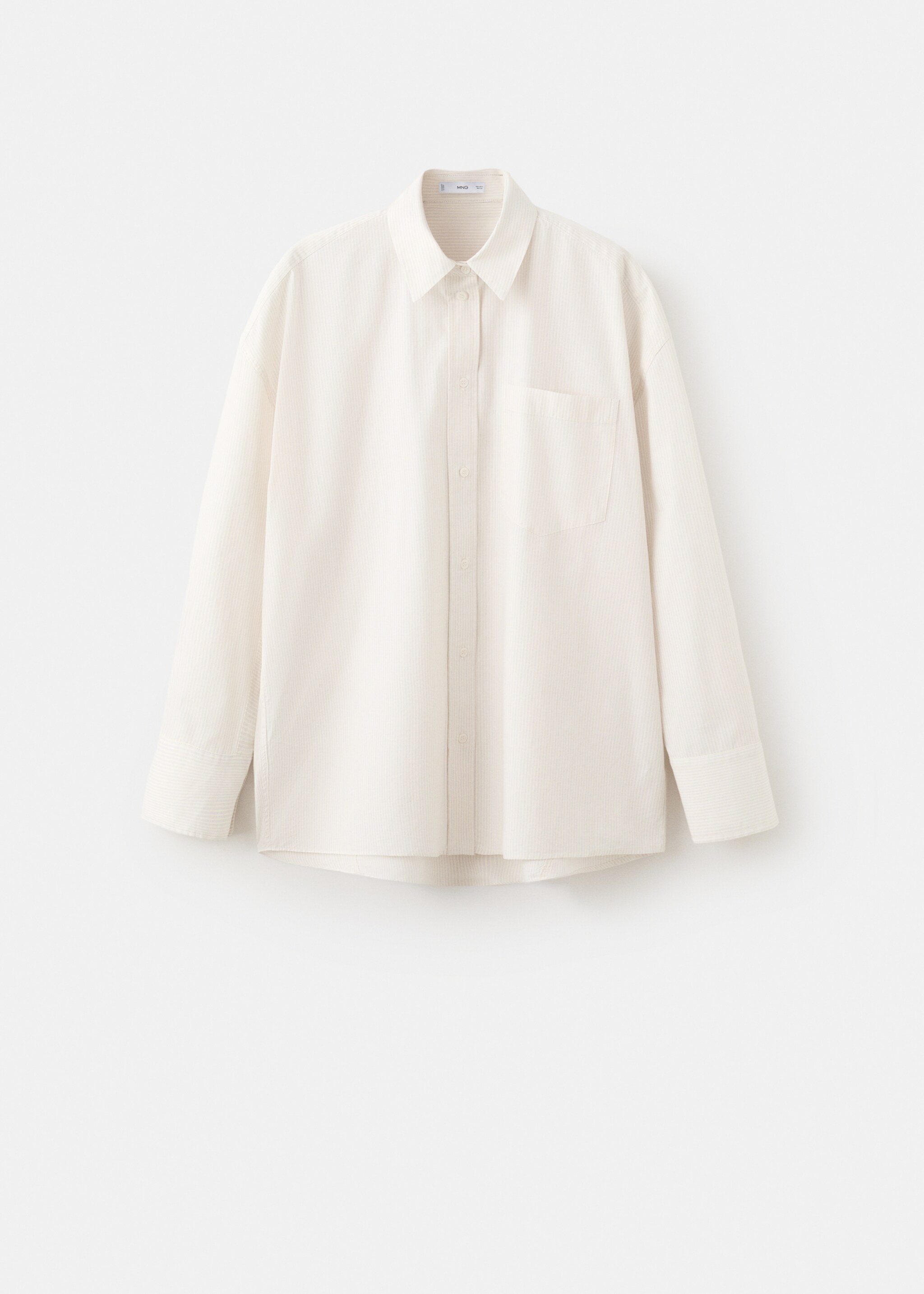 Chemise coton oversize - Article sans modèle, Écru. Ref: 27044081-00.