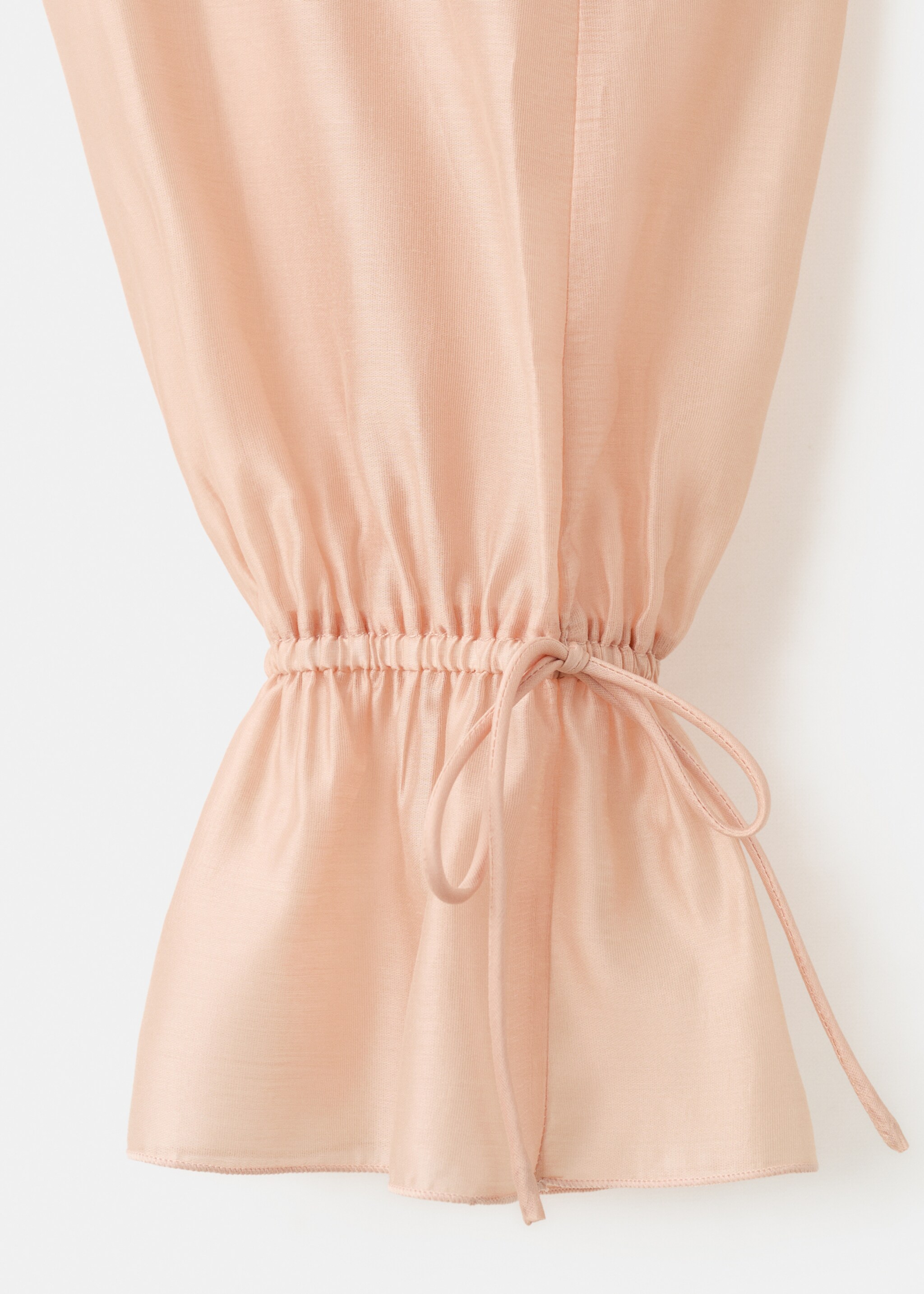 Ruffled lyocell blouse - Details of the article 8, Pastel Pink. Ref: 27044083-00.