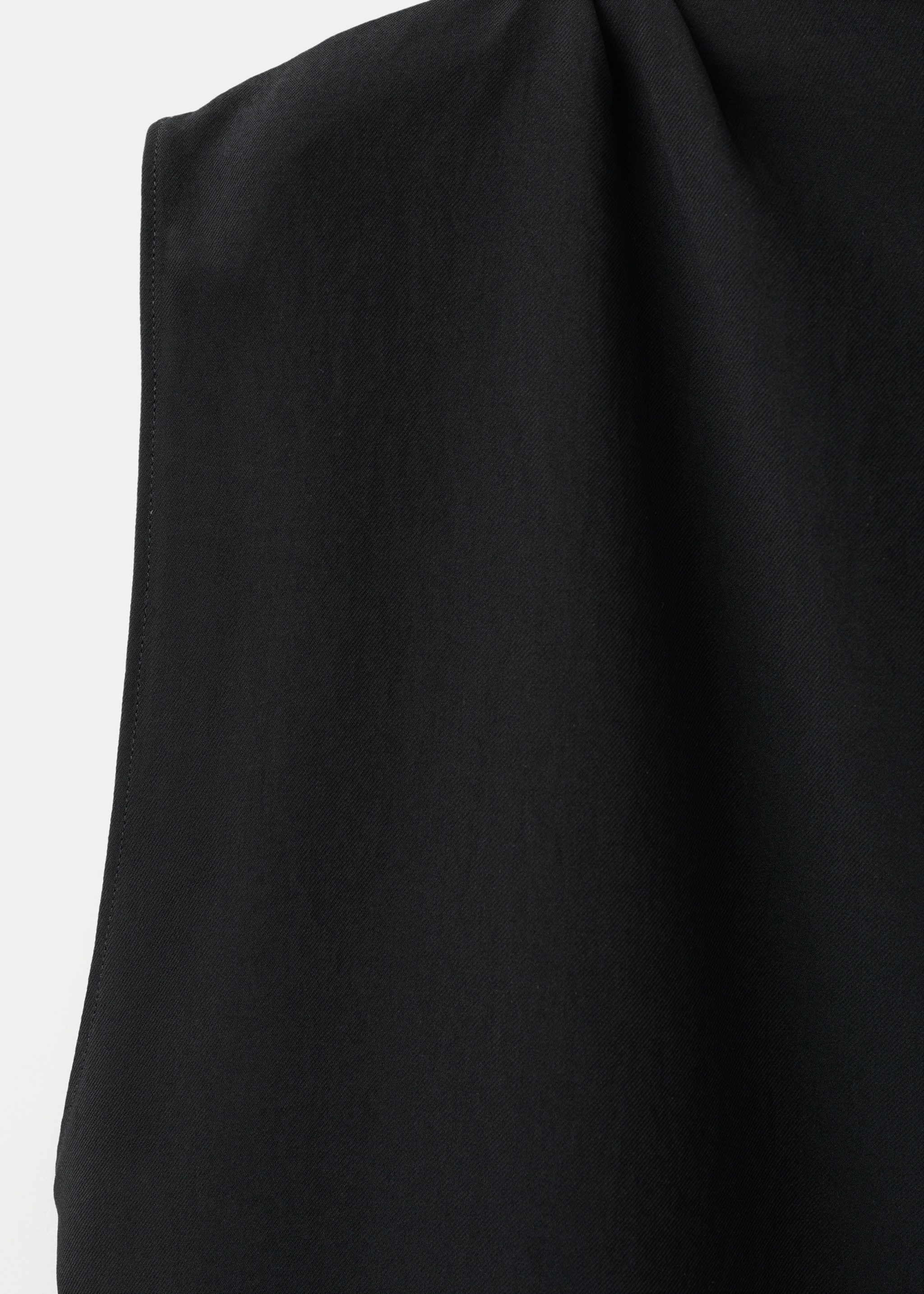 Blouse with asymmetrical neckline - Details of the article 8, Black. Ref: 27044084-00.