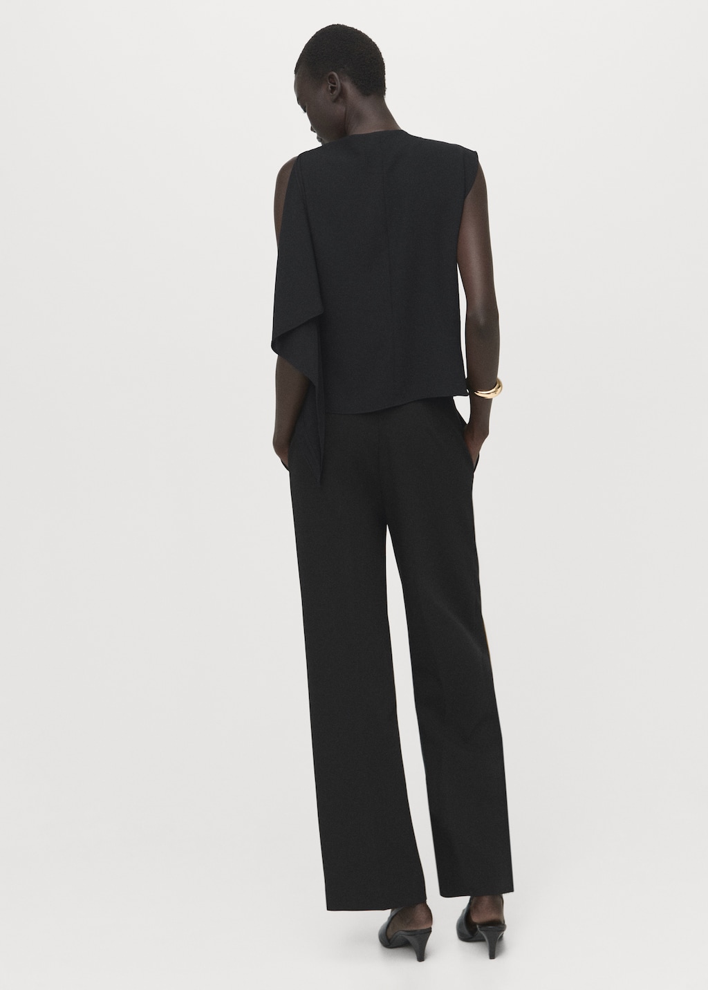 Blouse with asymmetrical neckline - image 3