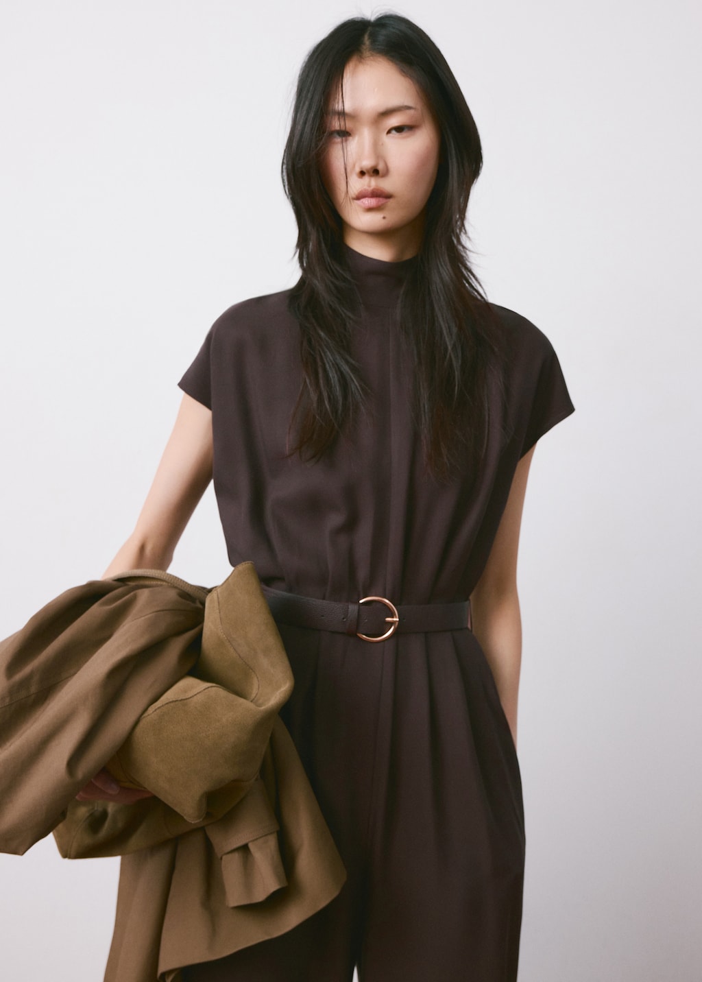 Mango Lyocell jumpsuit with belt