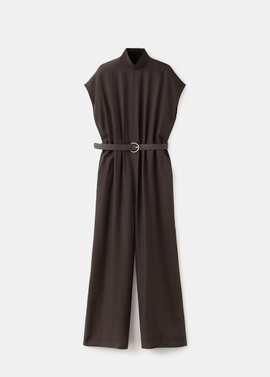 Lyocell jumpsuit with belt - image 2