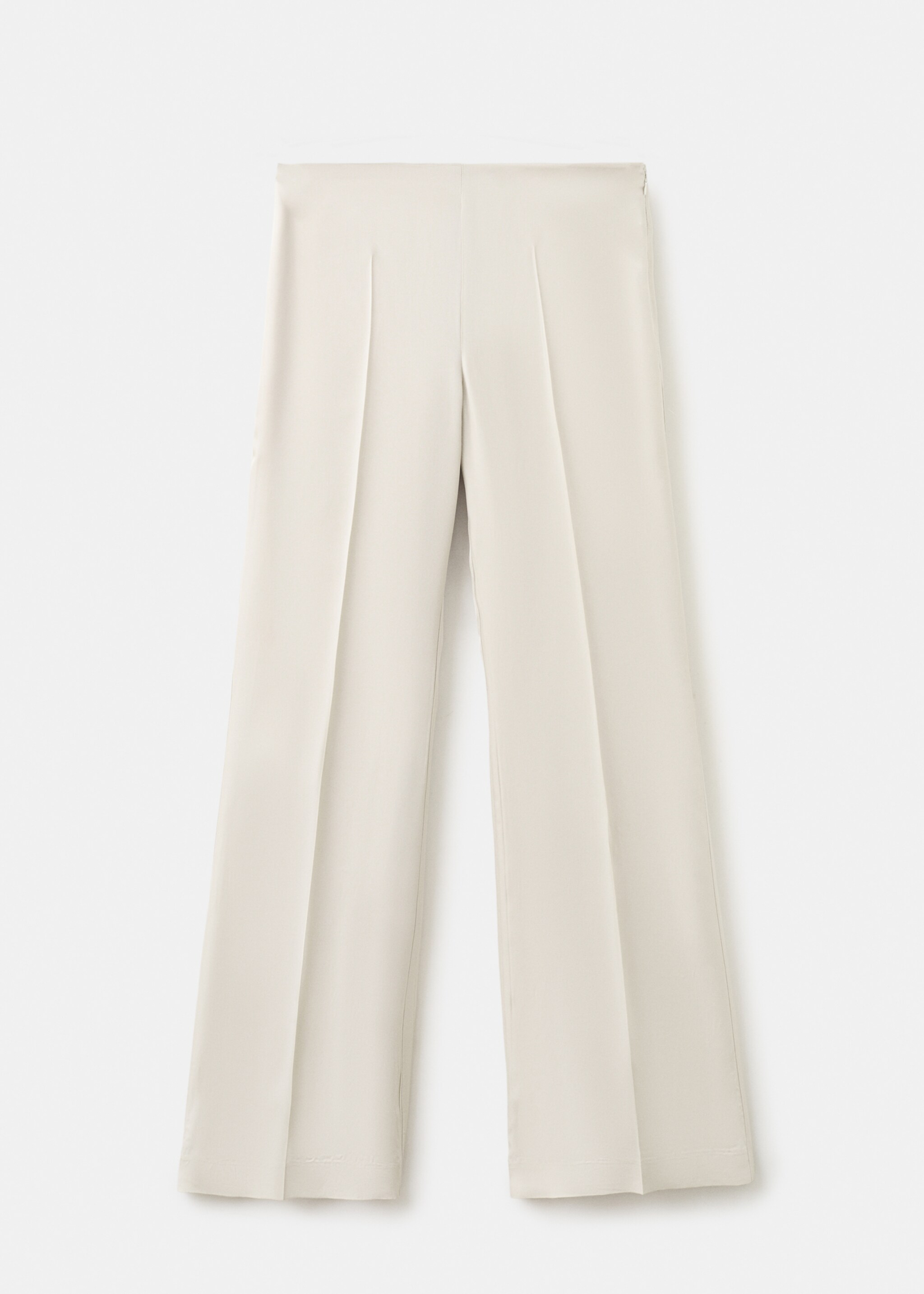 High-waist straight trousers - Article without model, Light/Pastel Grey. Ref: 27044088-00.