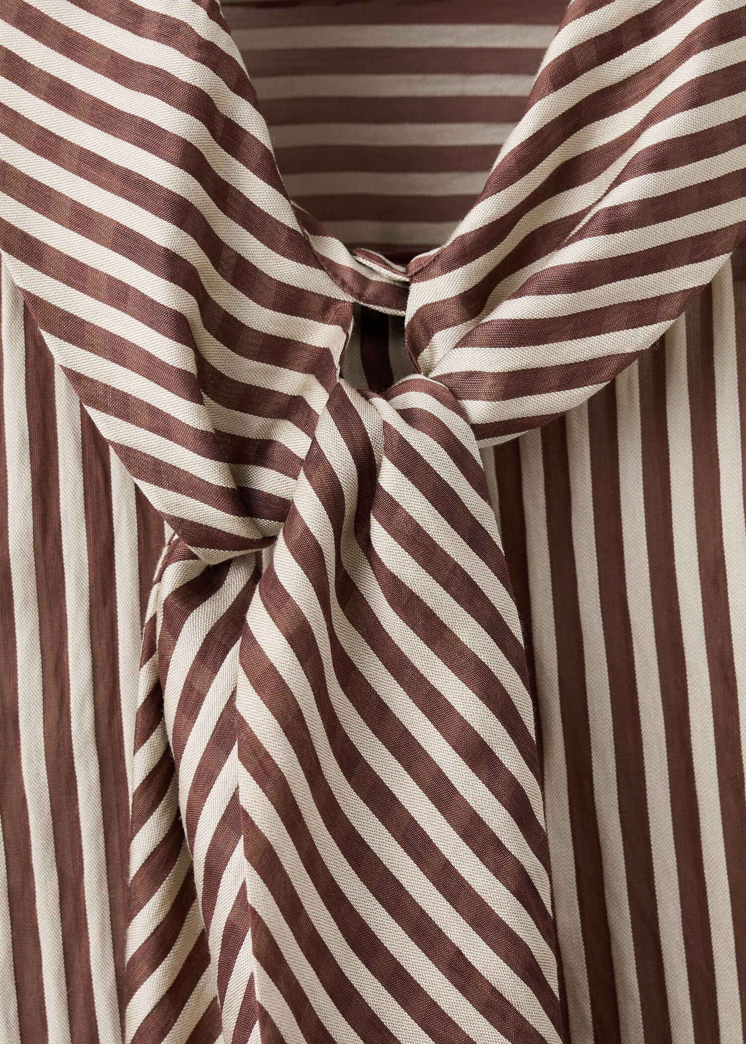 Striped blouse with bow tie neck - Details of the article 8