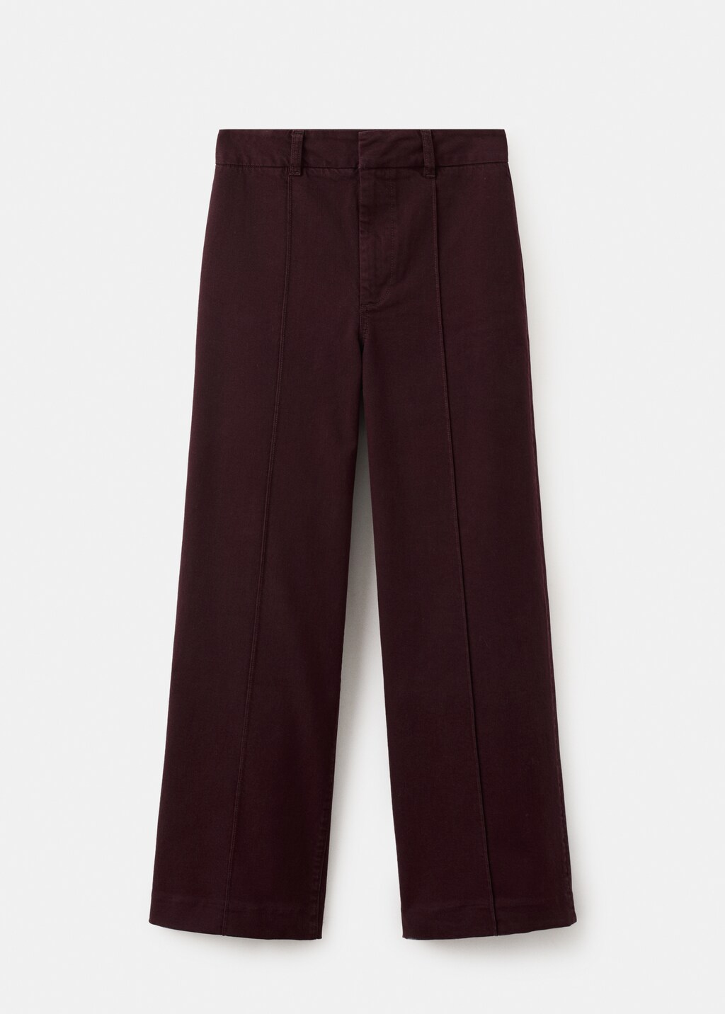 High-waisted wide leg jeans with stitching - image 2