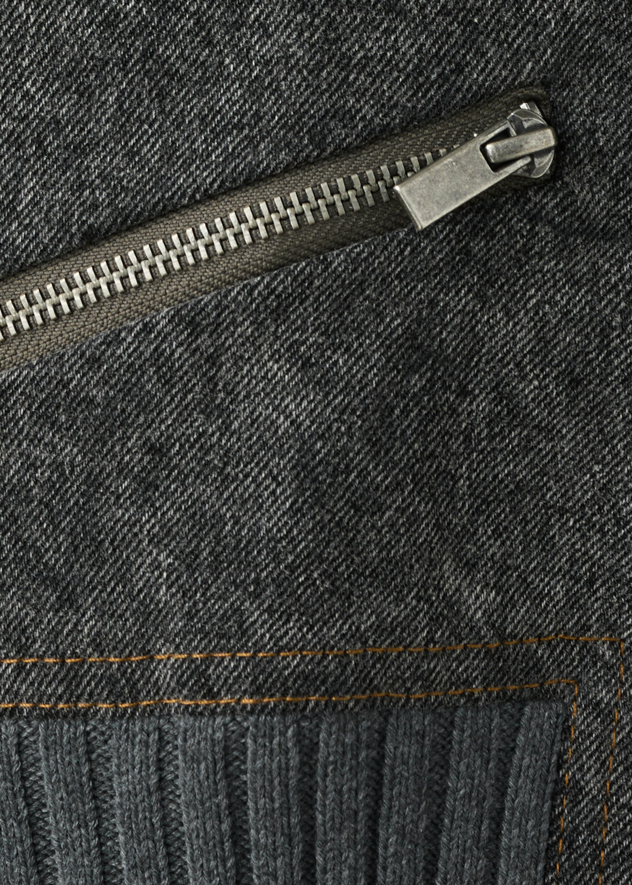 Chaqueta punto entallada cremallera - Detall de l'article 0, Gris antracita. Ref: 27044098-00.